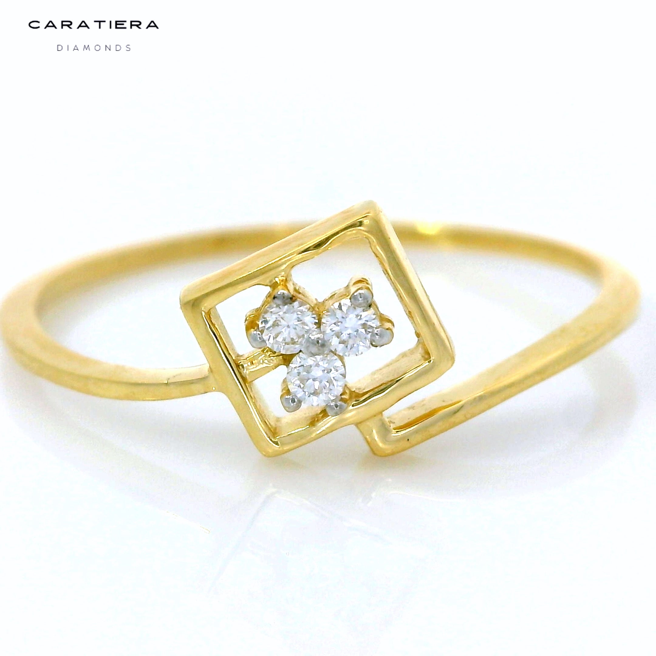 The Golden Square Trinity  Ring  -RGD547