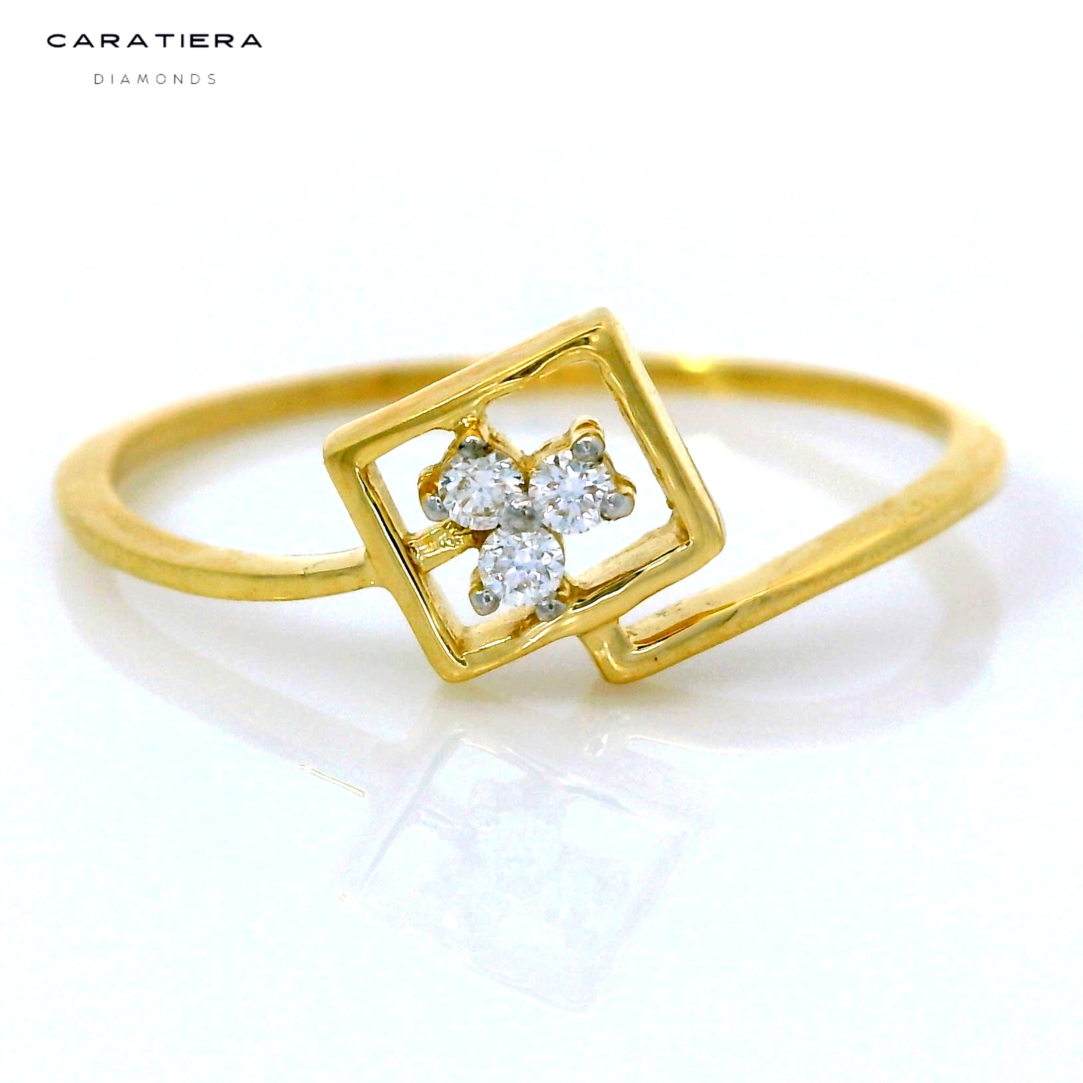 The Golden Square Trinity  Ring  -RGD547