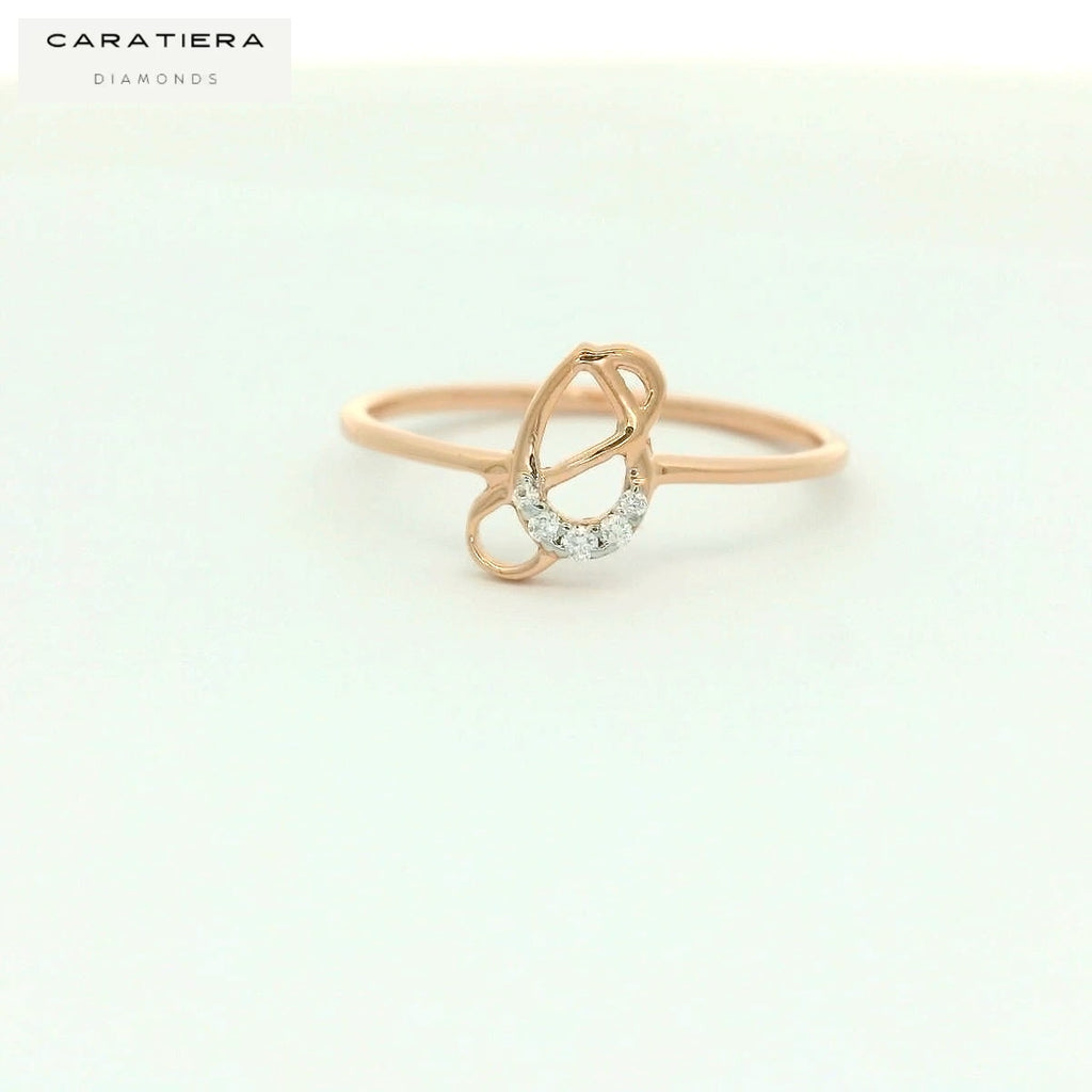 Elegant Rose Gold Diamond Ring   -RGD66