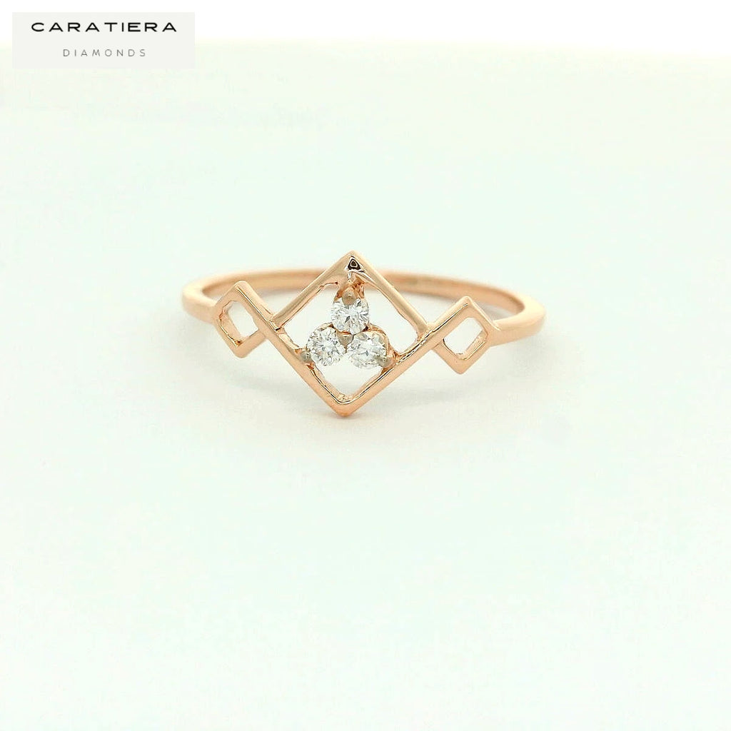 Elegant Geometric Diamond Ring   -RGD67