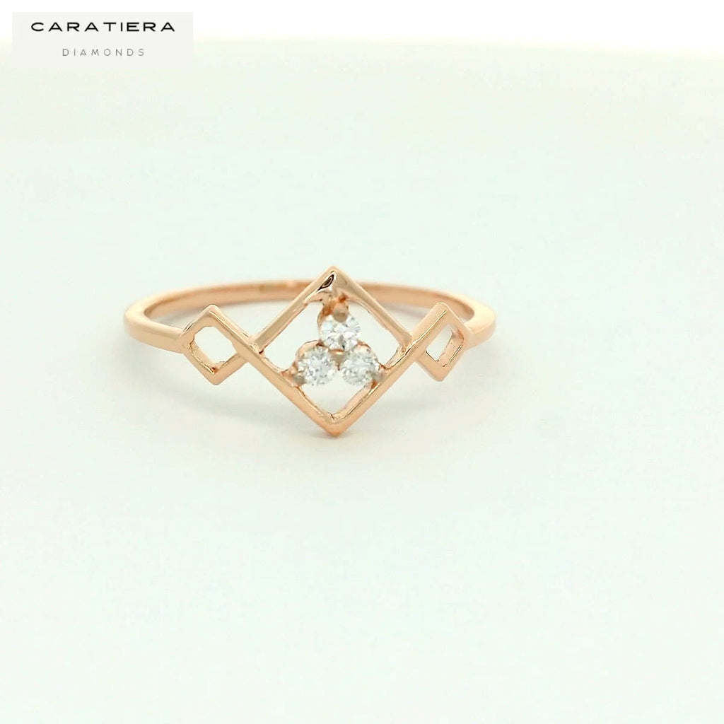 Elegant Geometric Diamond Ring   -RGD67