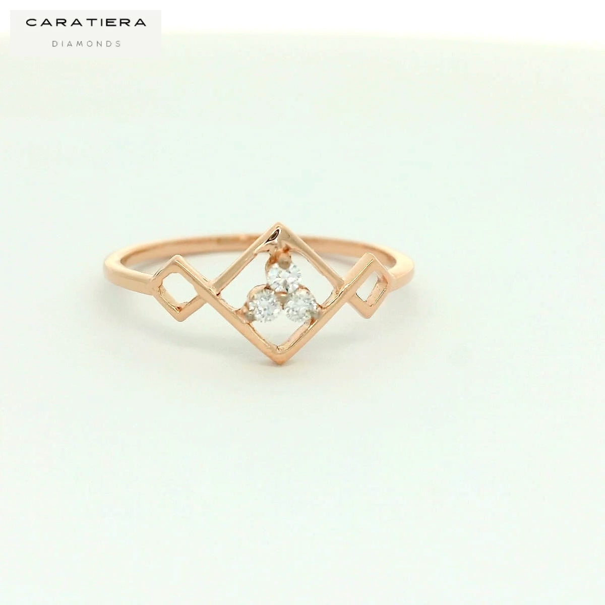 Elegant Geometric Diamond Ring   -RGD67