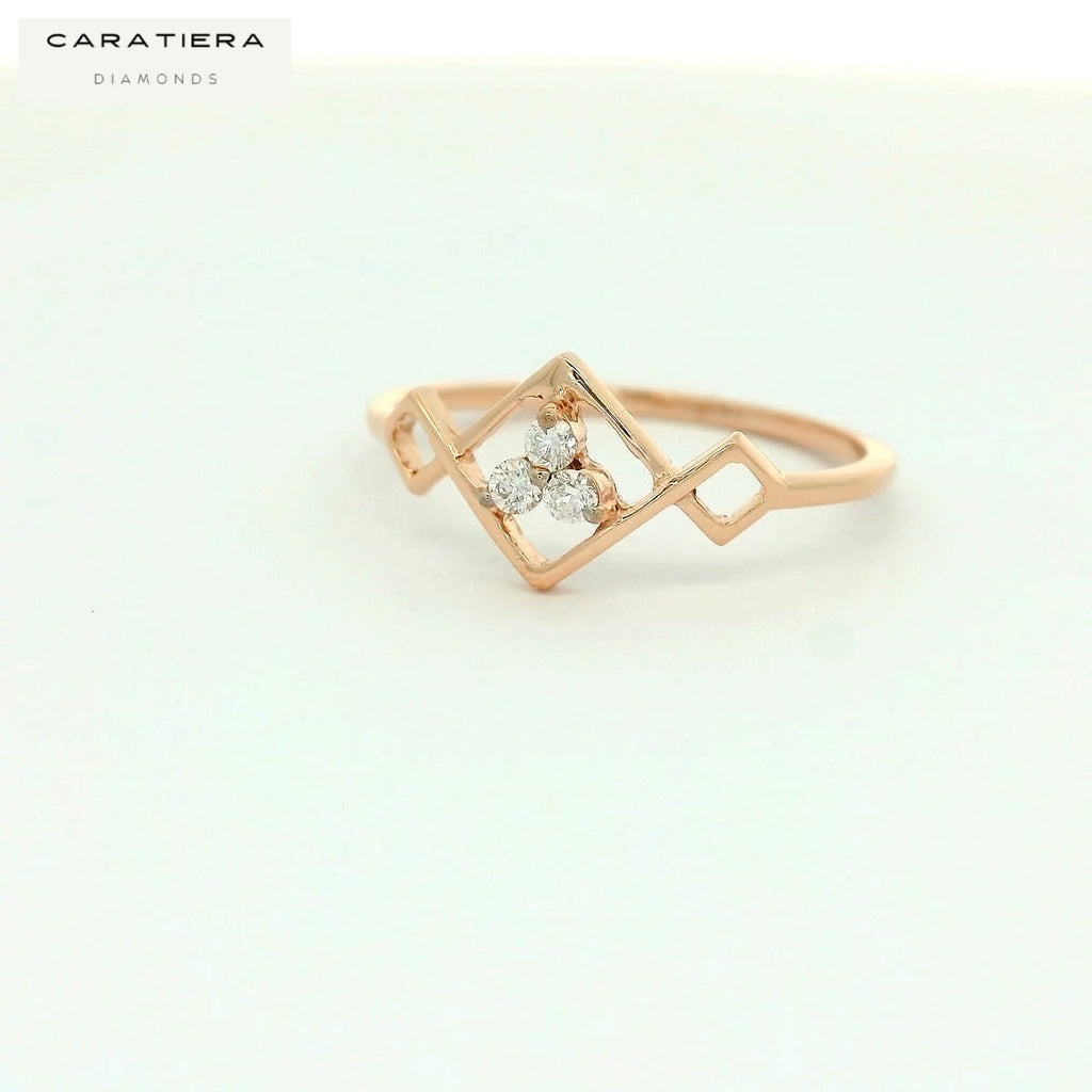 Elegant Geometric Diamond Ring   -RGD67