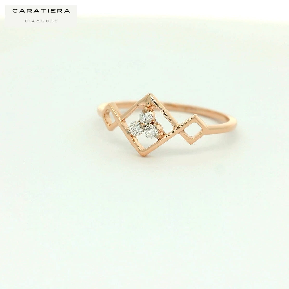 Elegant Geometric Diamond Ring   -RGD67