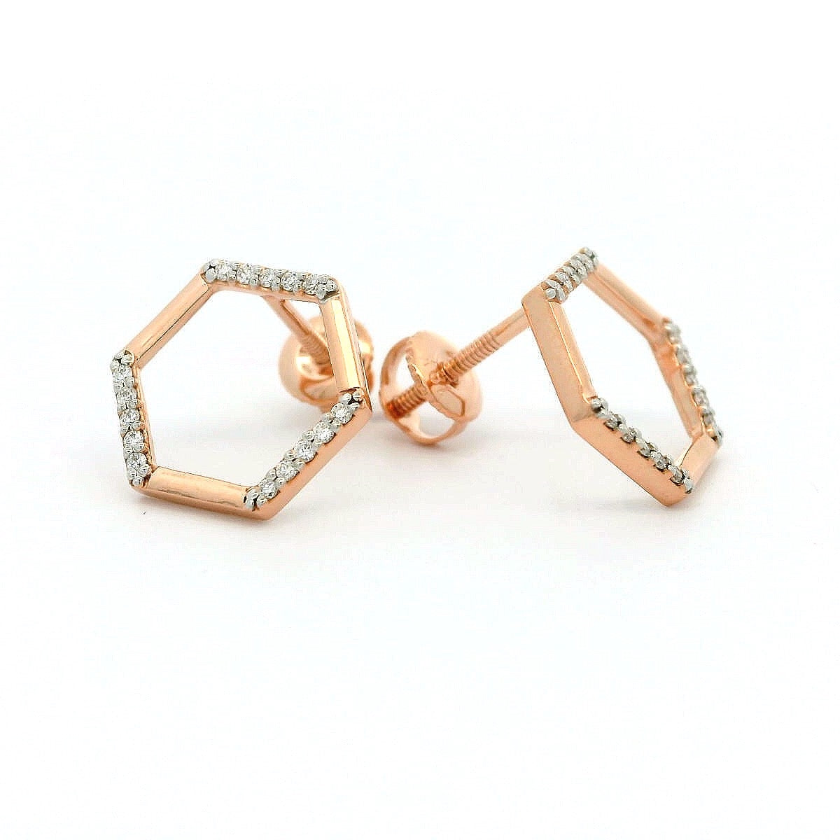 Modern Prism Diamond Studs   -STDD143
