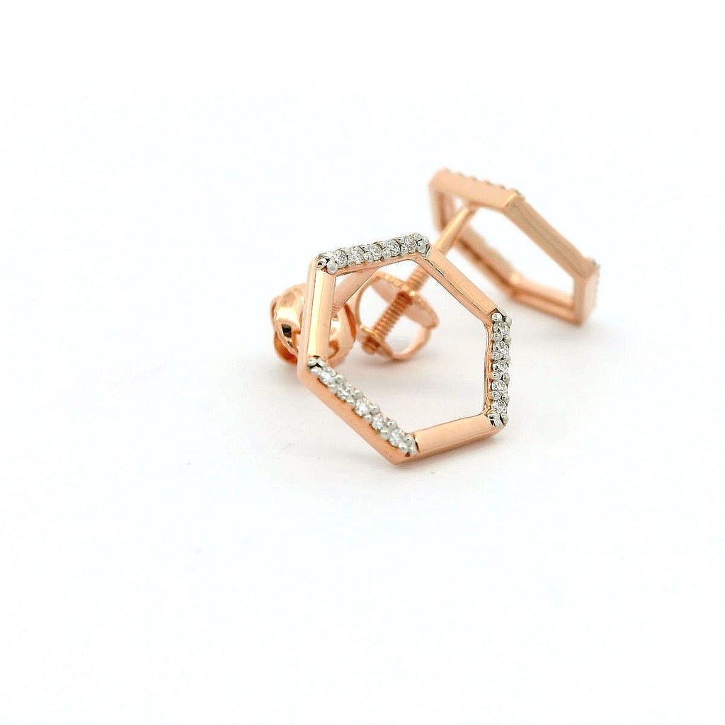 Modern Prism Diamond Studs   -STDD143