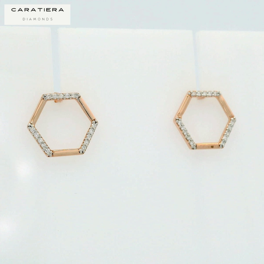 Modern Prism Diamond Studs   -STDD143