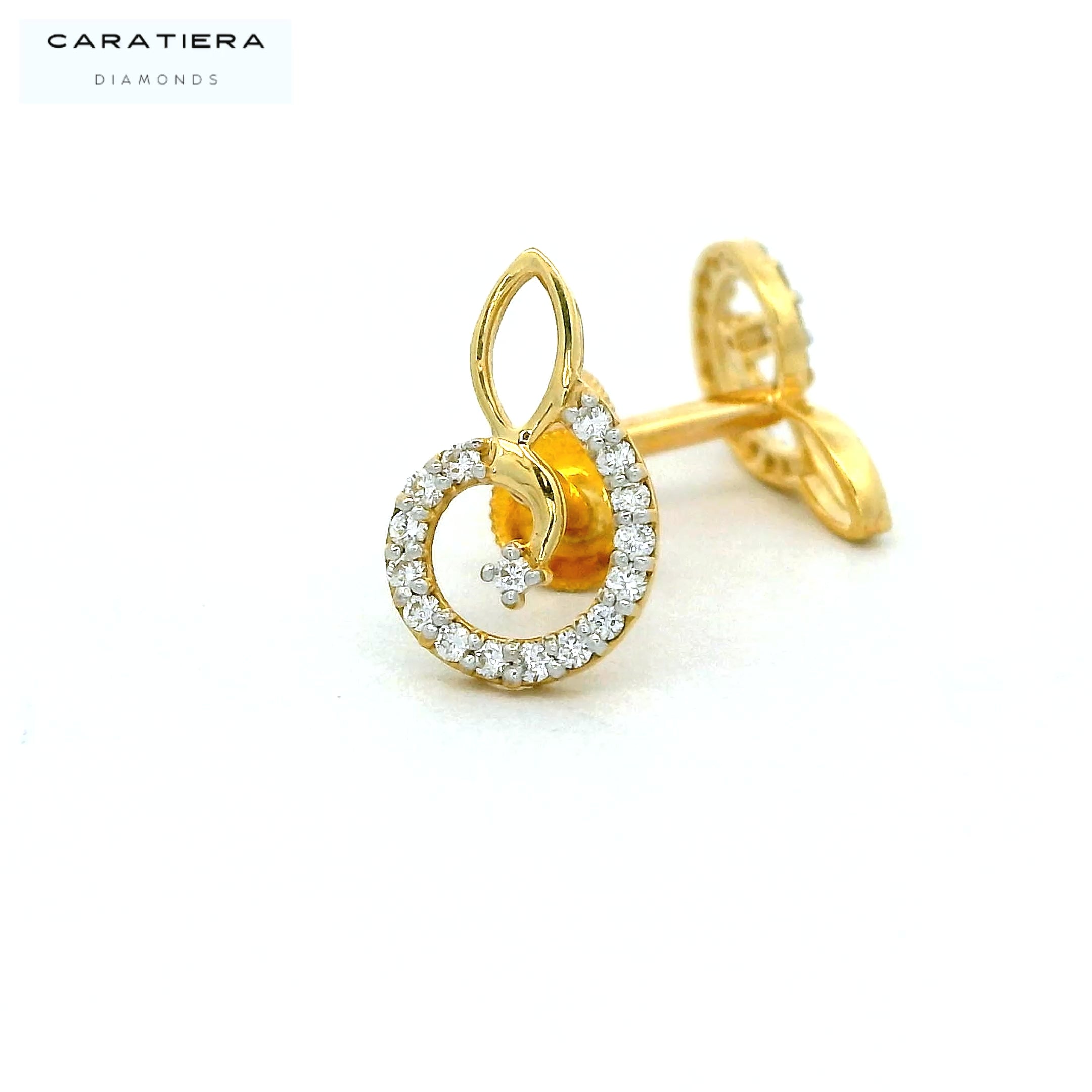 Serpentine Sparkle Diamond Studs  -stdd651