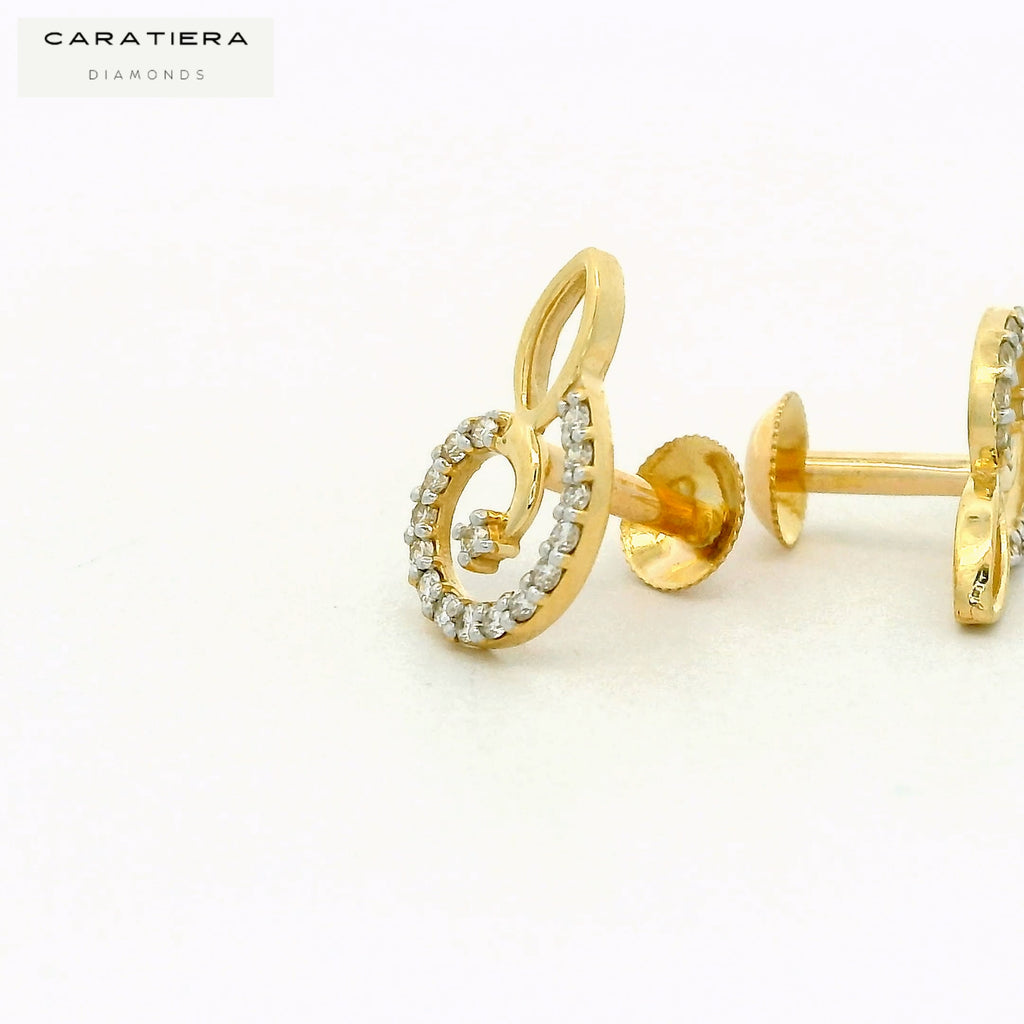 Serpentine Sparkle Diamond Studs  -stdd651