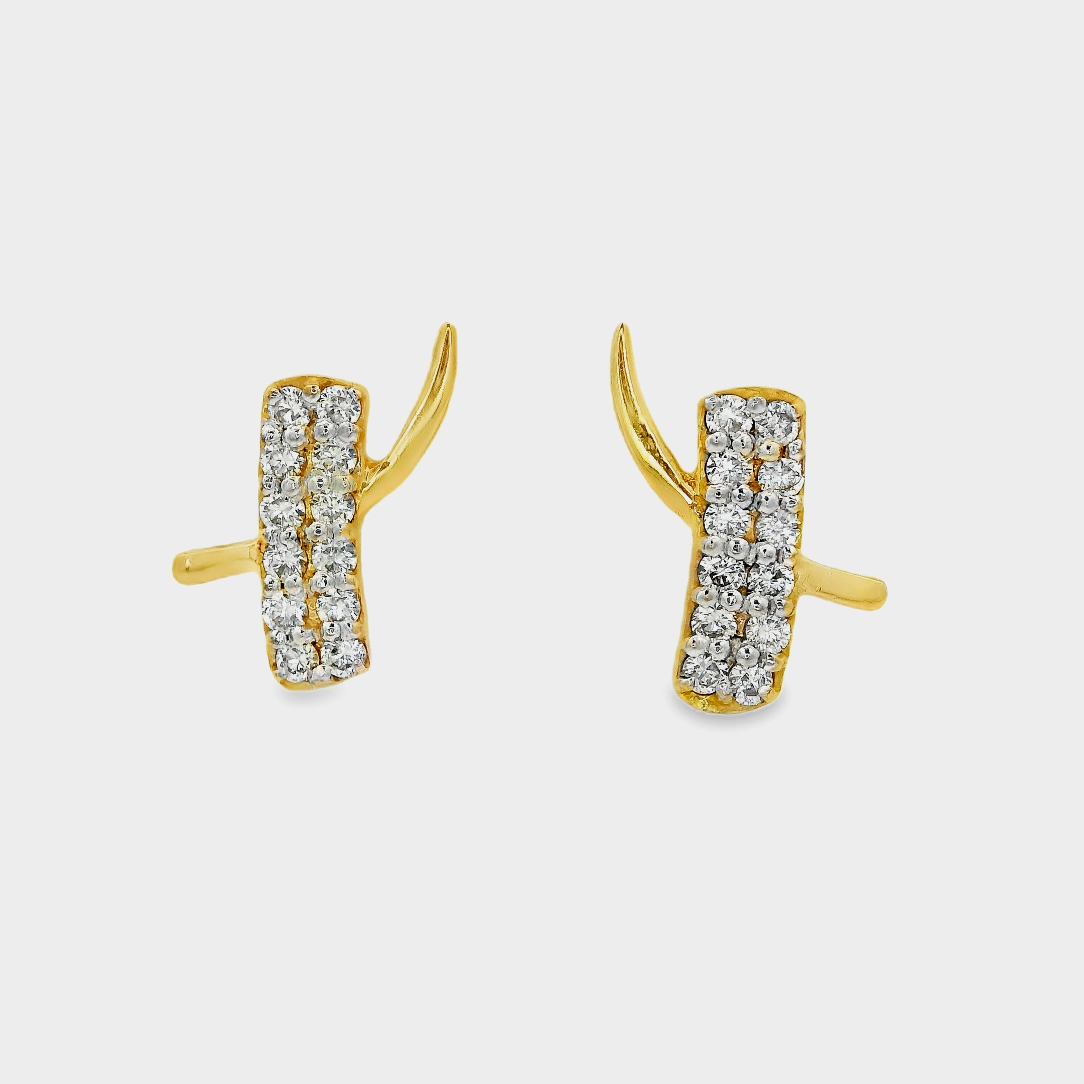 Elegant Curve Diamond Stud  - STDD1027