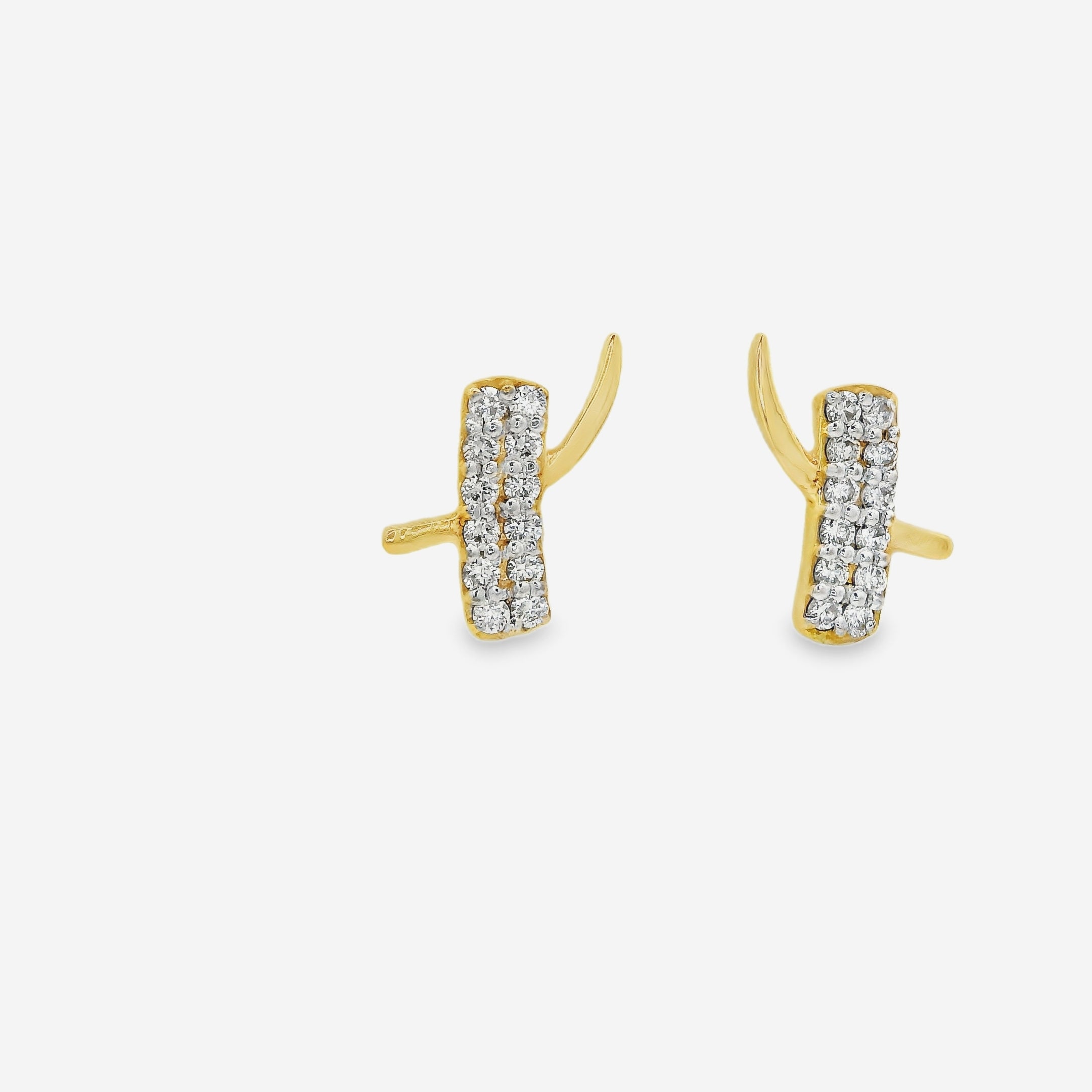 Elegant Curve Diamond Stud  - STDD1027