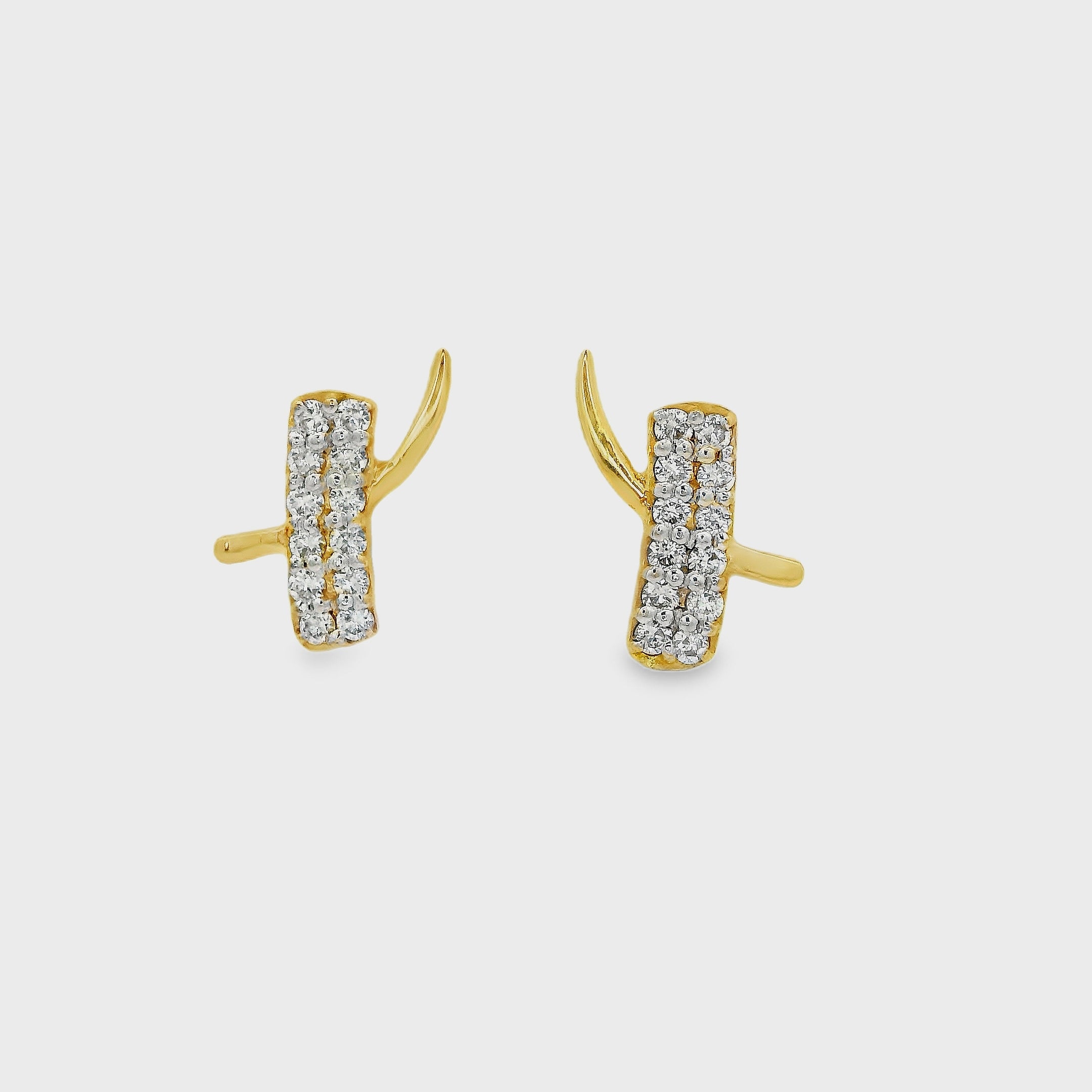Elegant Curve Diamond Stud  - STDD1027
