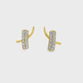 Elegant Curve Diamond Stud  - STDD1027