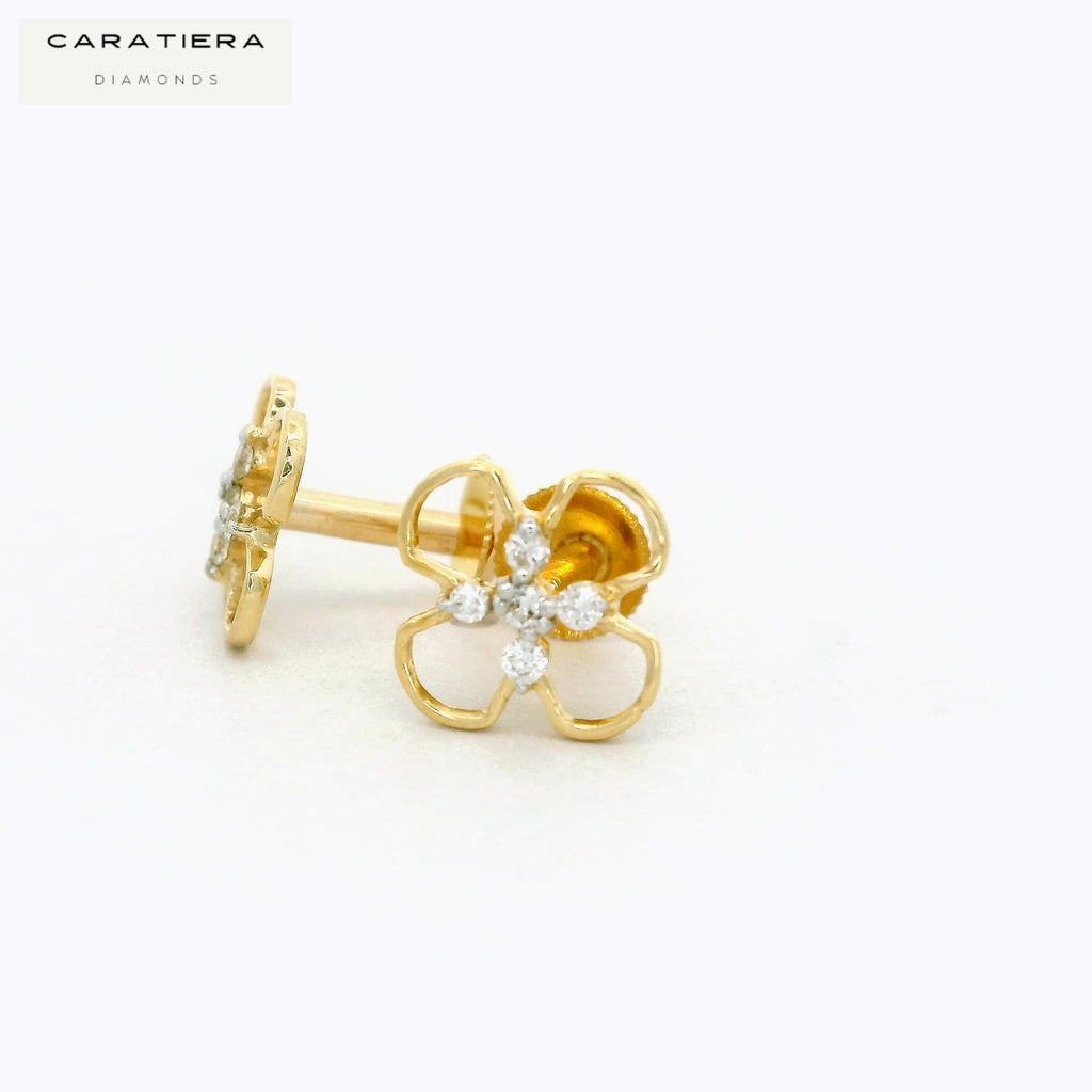 Flora Shine Diamond Stud   -STDD1142