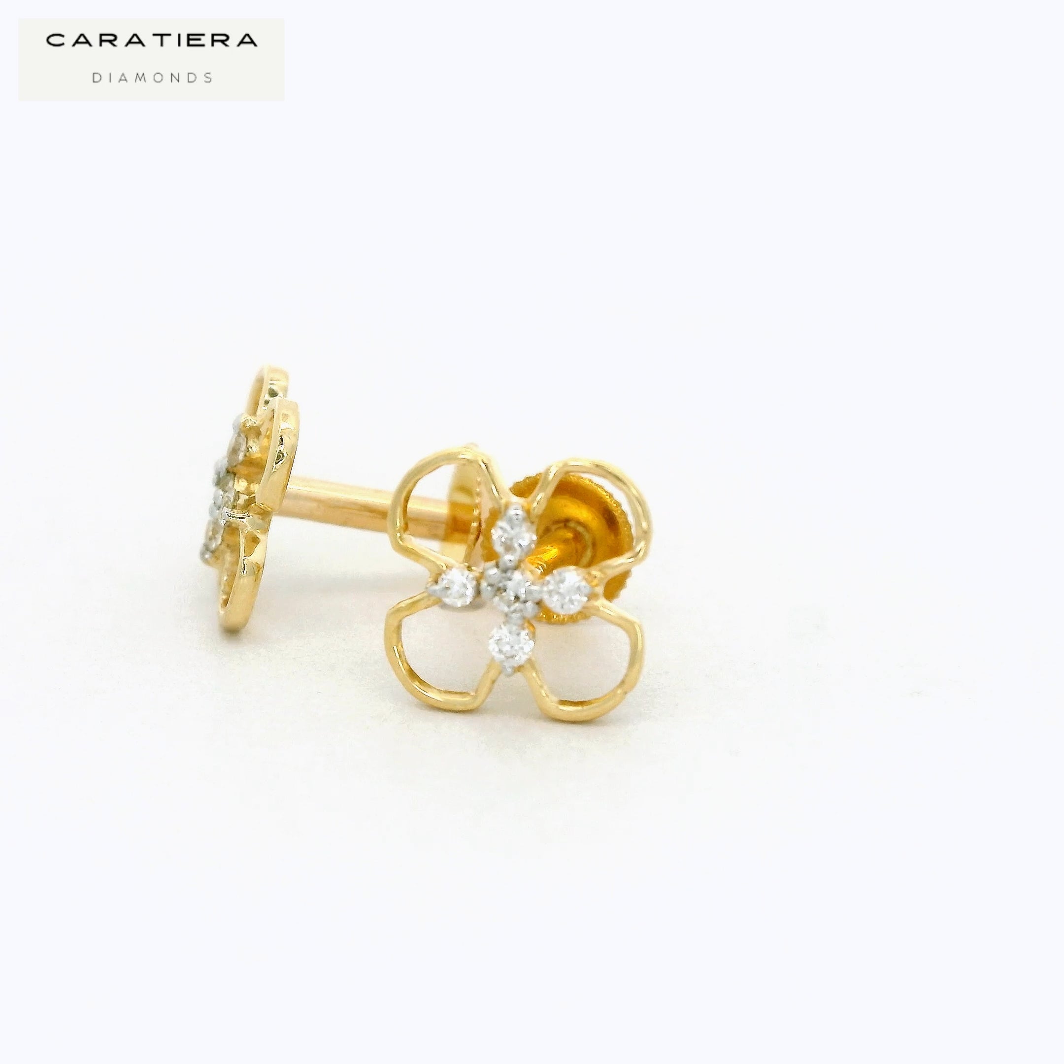 Flora Shine Diamond Stud   -STDD1142