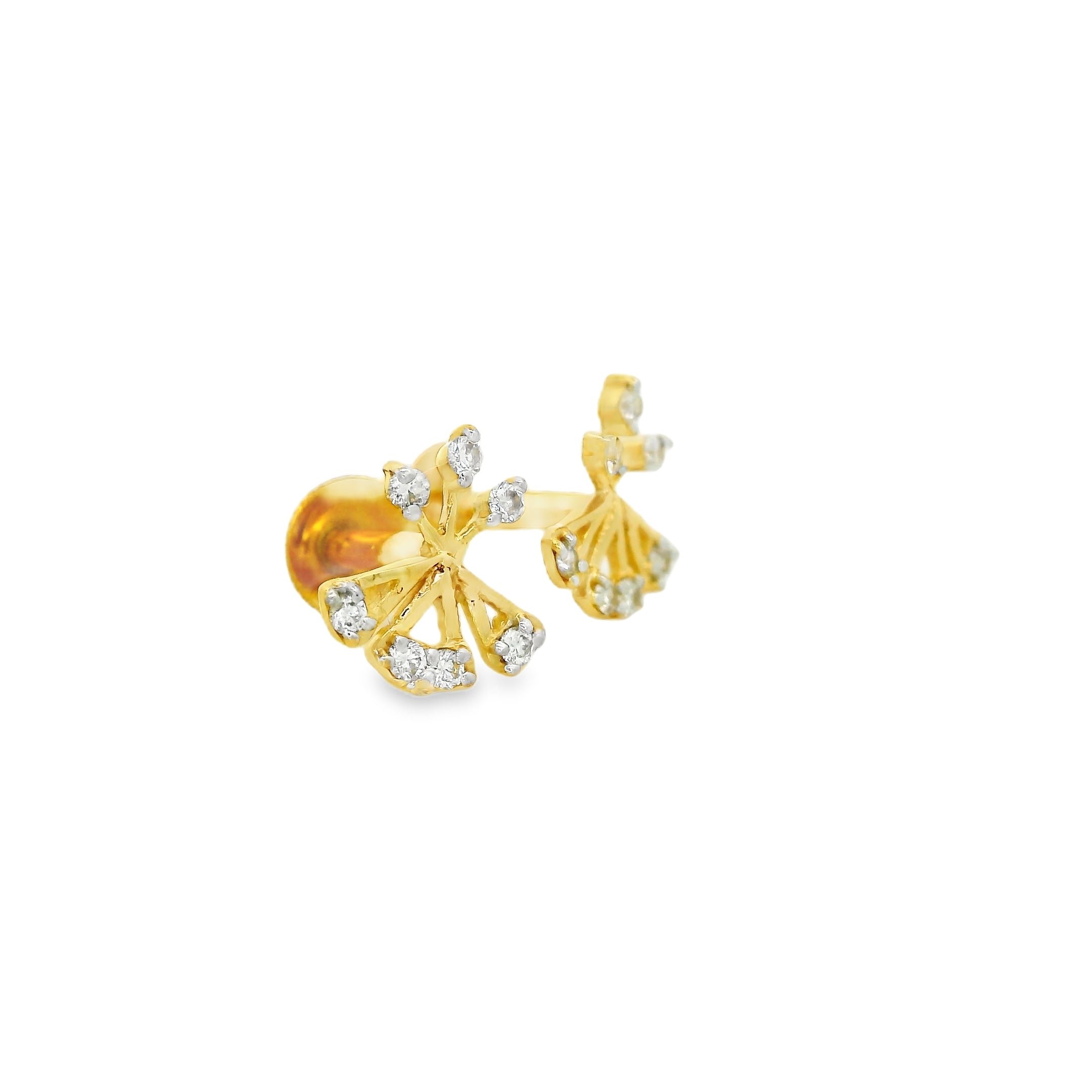 ETERNAL  FLARE FLORAL STUDS -STDD1143