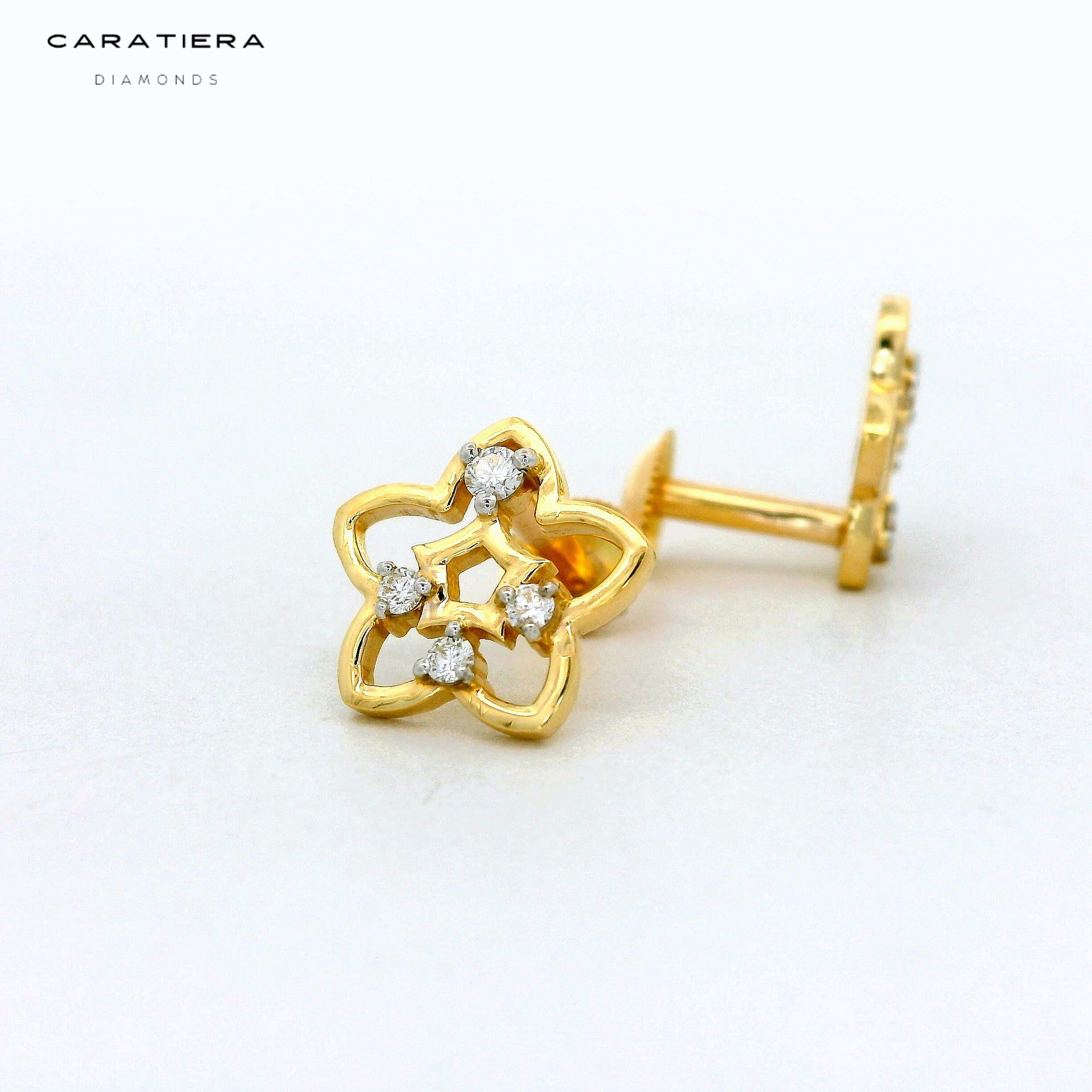 Stellar Bloom Diamond Studs -STDD389