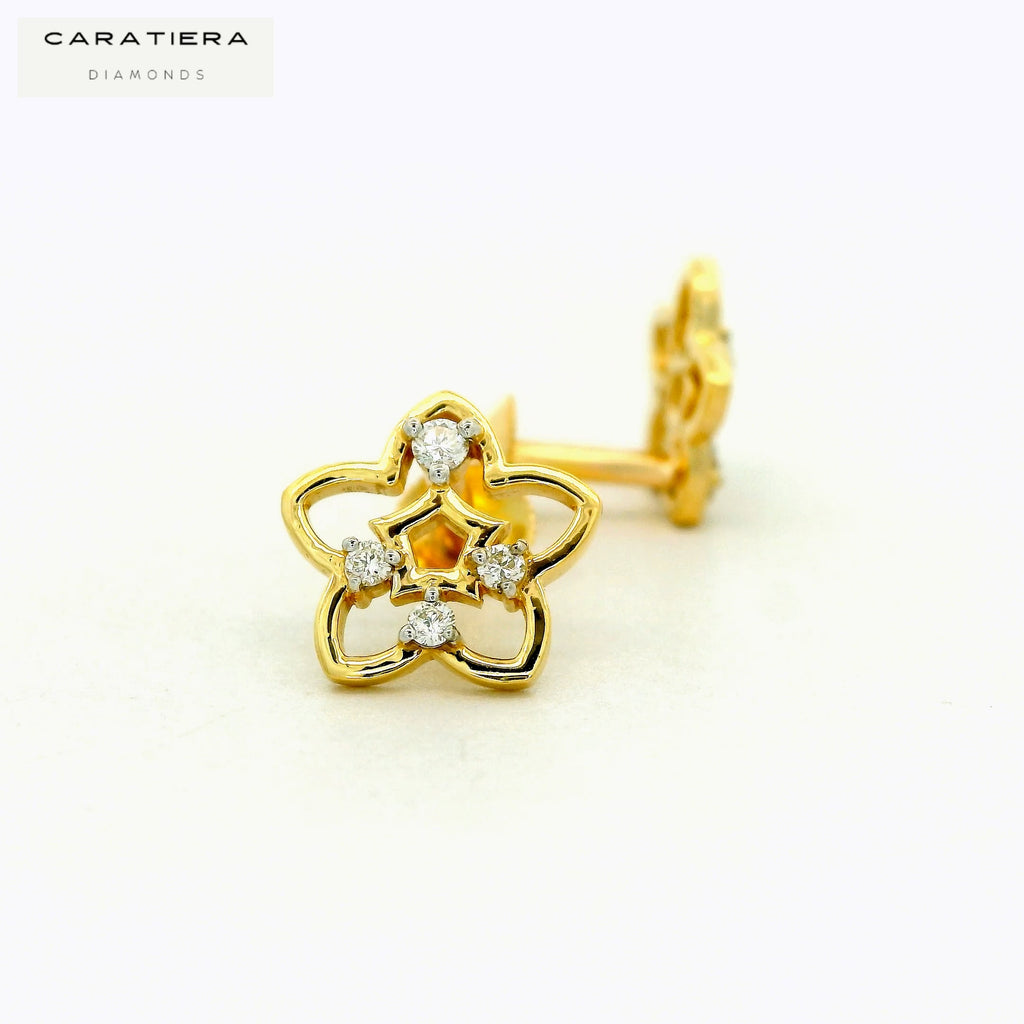 Stellar Bloom Diamond Studs -STDD389