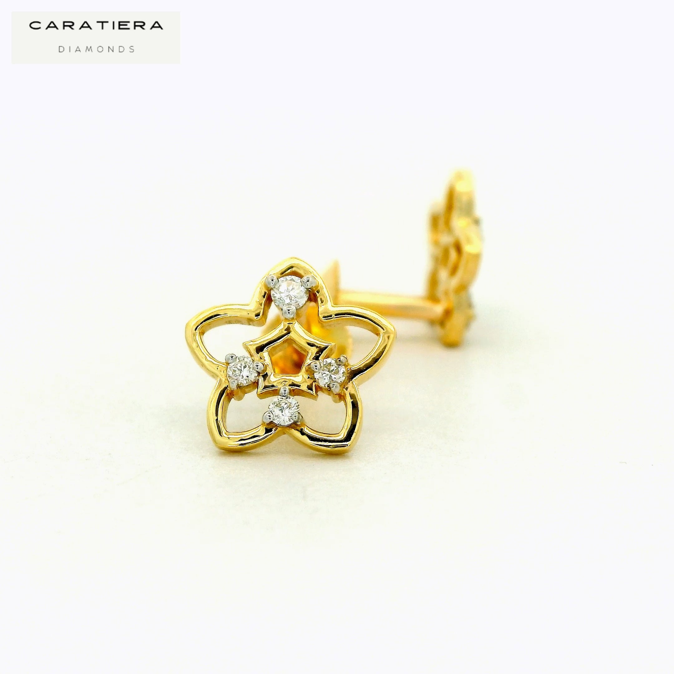 Stellar Bloom Diamond Studs -STDD389