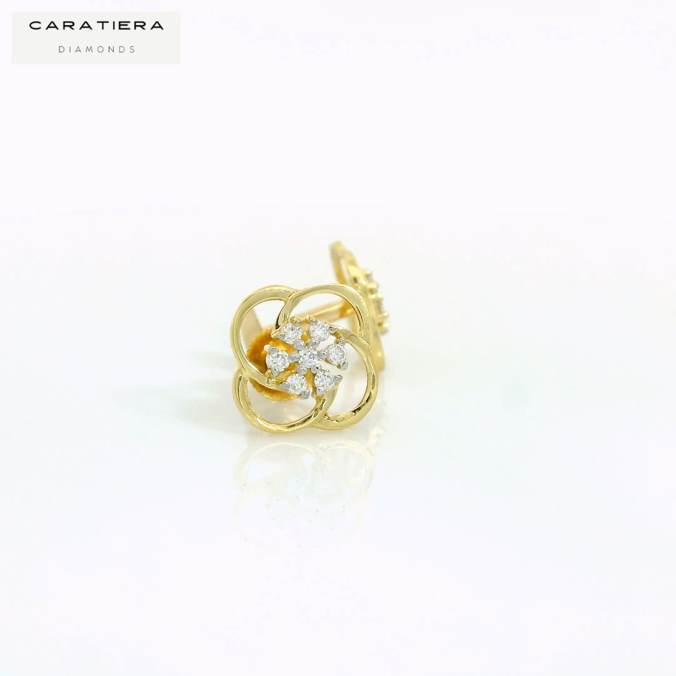 Flora Bloom Diamond Studs  -STDD695