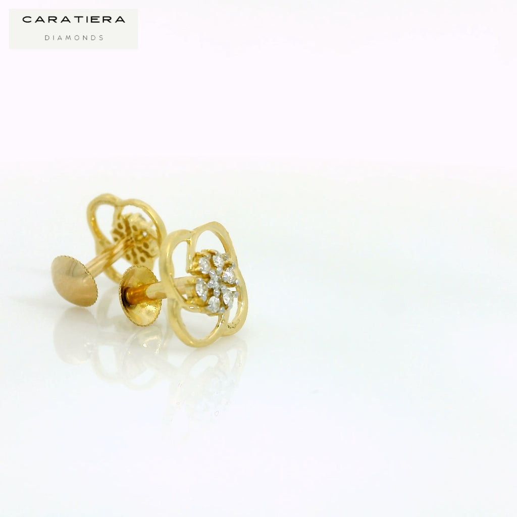 Flora Bloom Diamond Studs  -STDD695