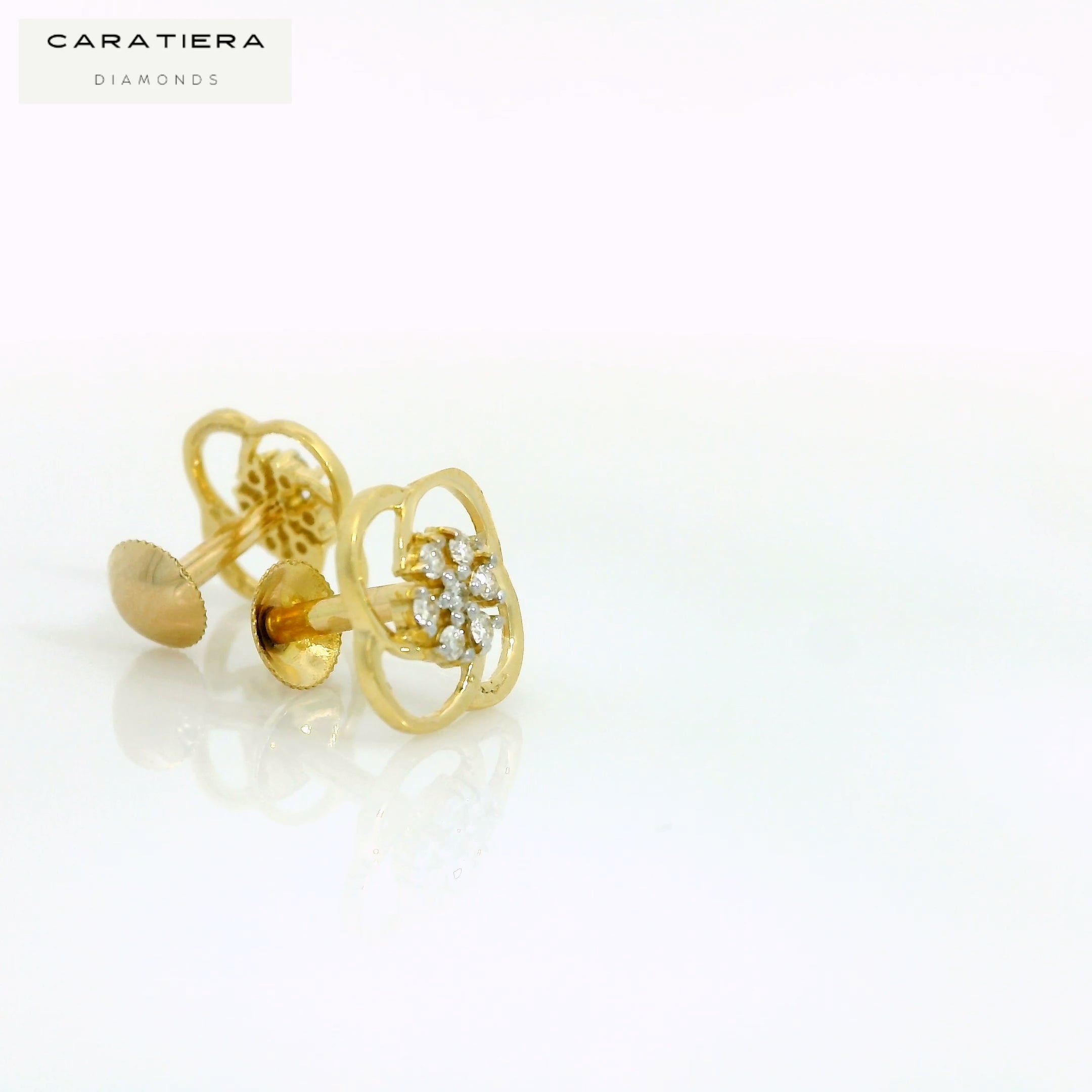 Flora Bloom Diamond Studs  -STDD695