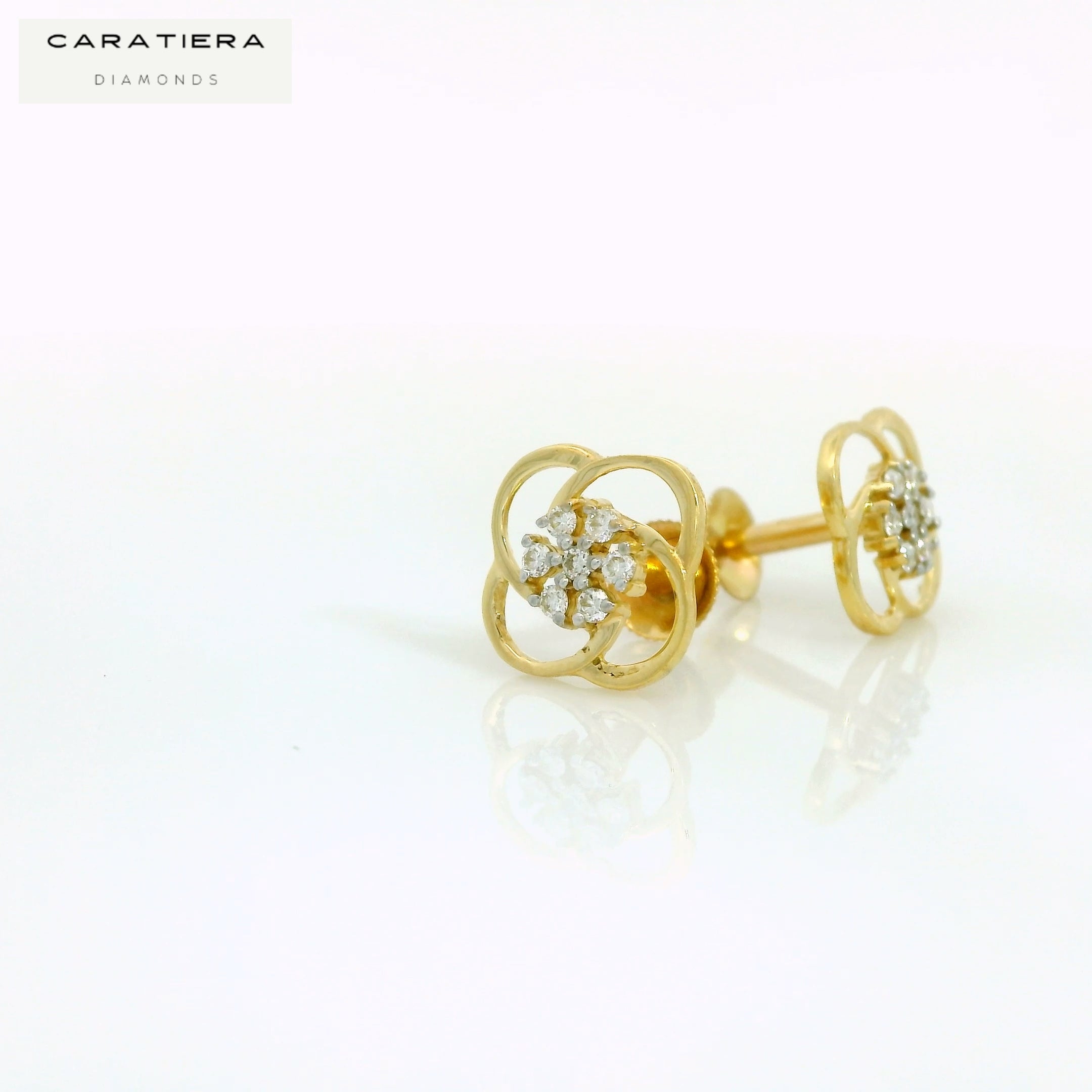 Flora Bloom Diamond Studs  -STDD695