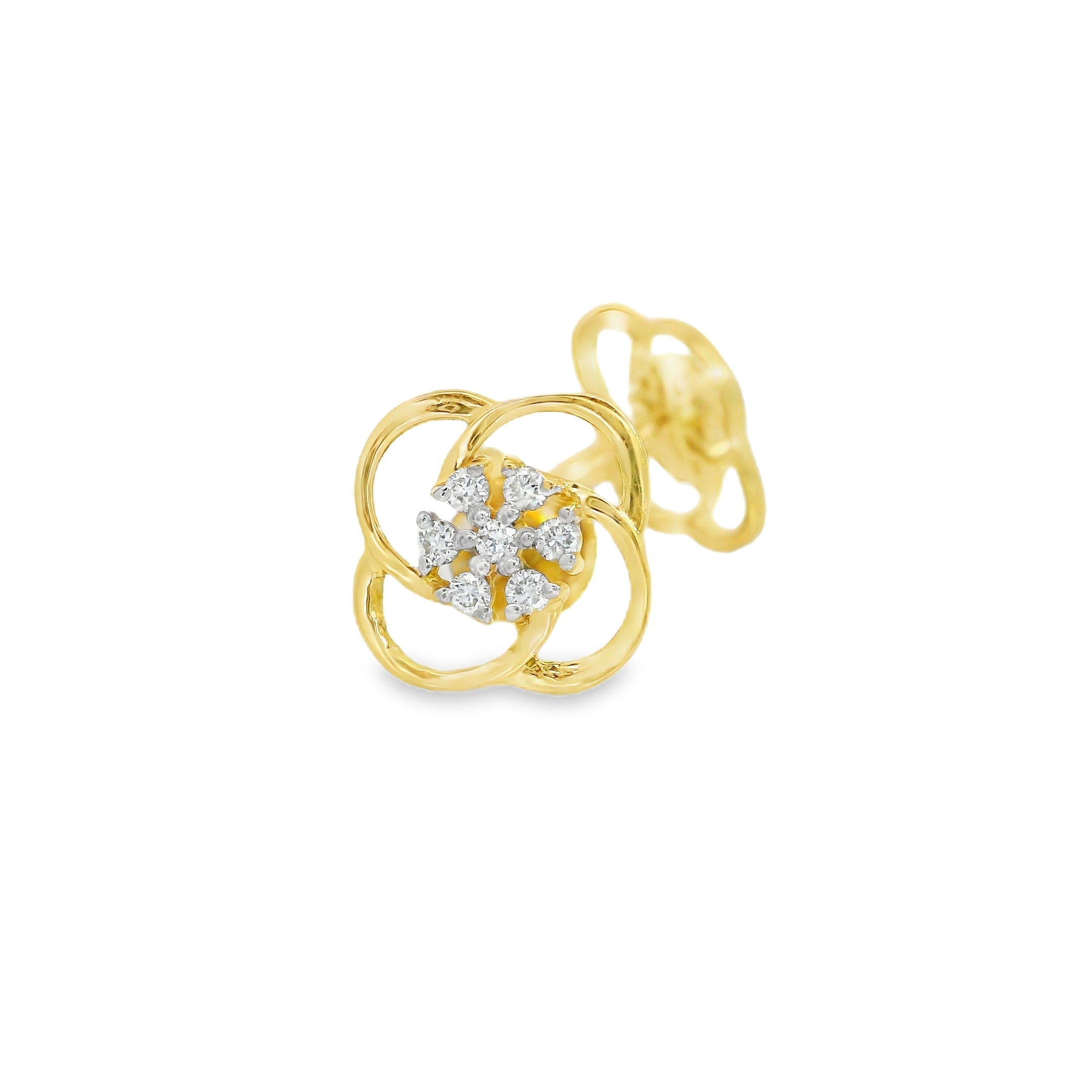 Flora Bloom Diamond Studs  -STDD695