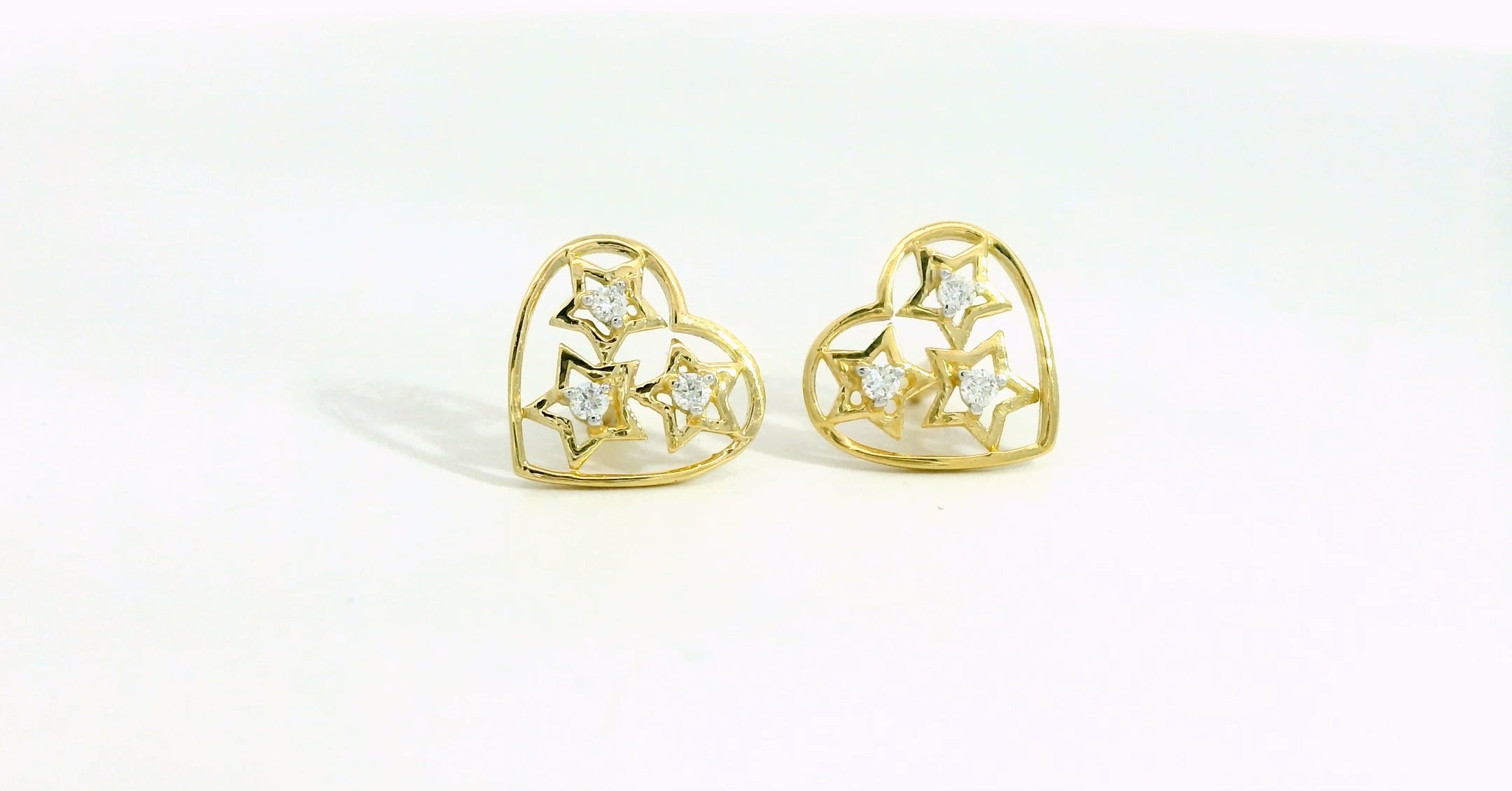 Celestial Heart Studs  - STDD708