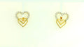 Golden Harmony Heart Studs  -STDD720