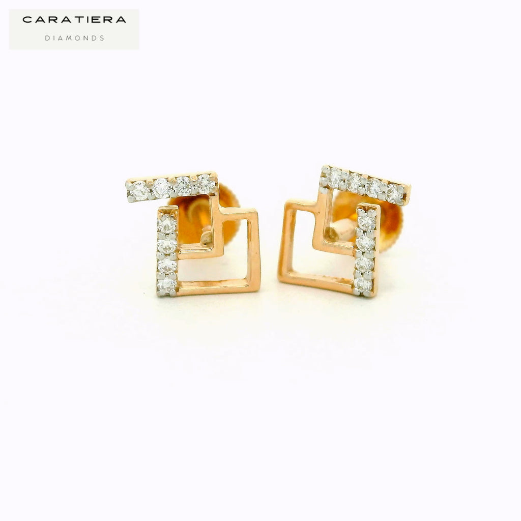 Infinite Square Diamond Studs   -STDD731