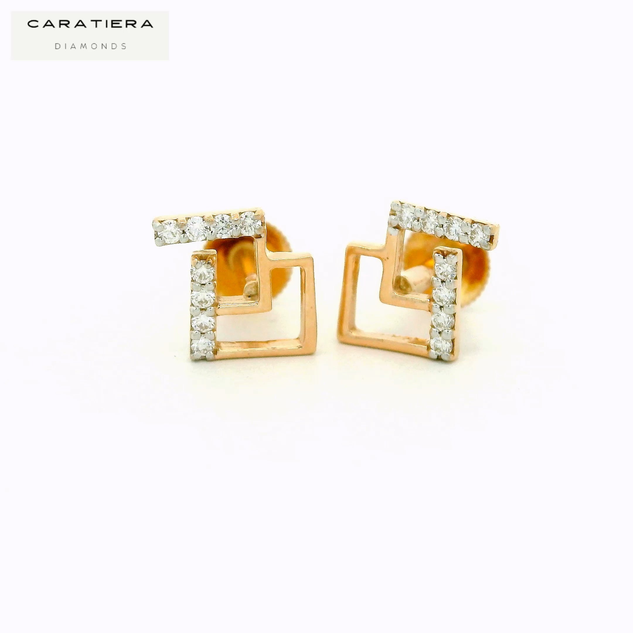 Infinite Square Diamond Studs   -STDD731