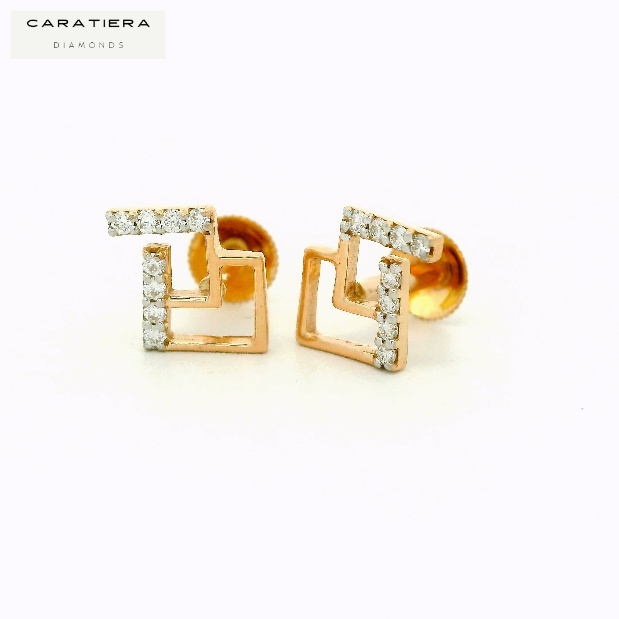 Infinite Square Diamond Studs   -STDD731