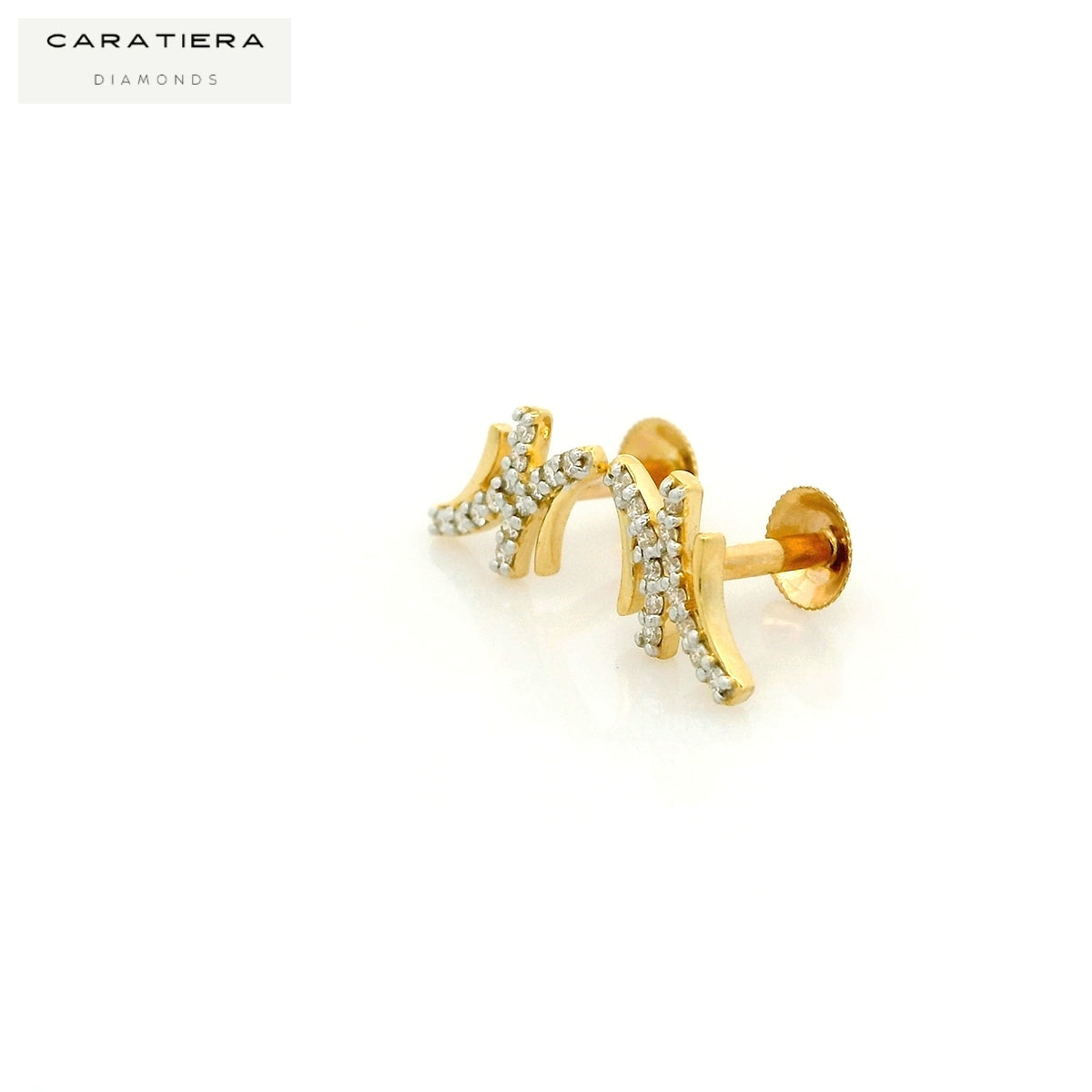 Astral Curve Diamond Studs  - STDD739