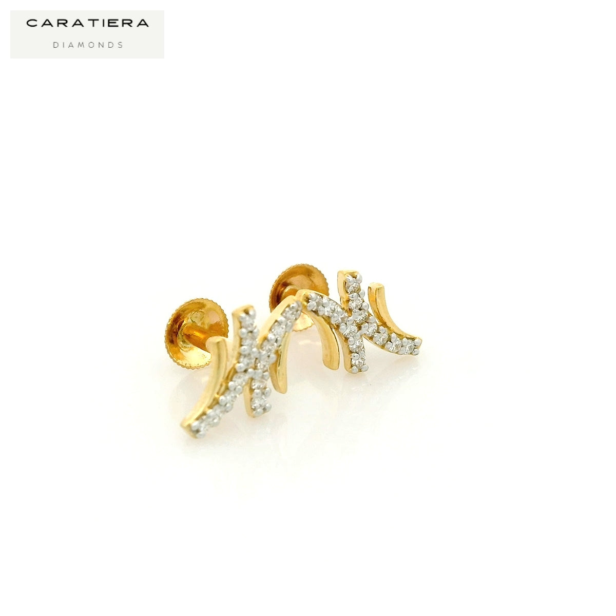 Astral Curve Diamond Studs  - STDD739