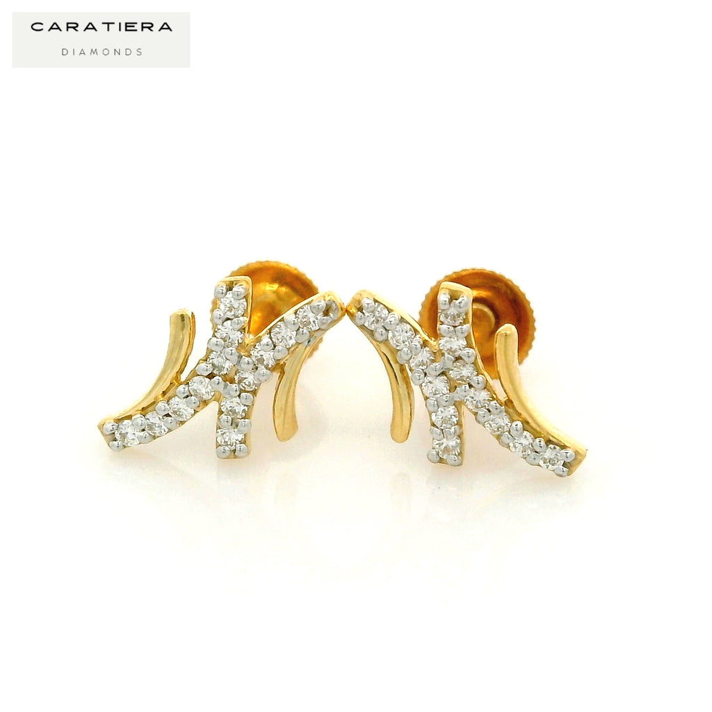 Astral Curve Diamond Studs  - STDD739
