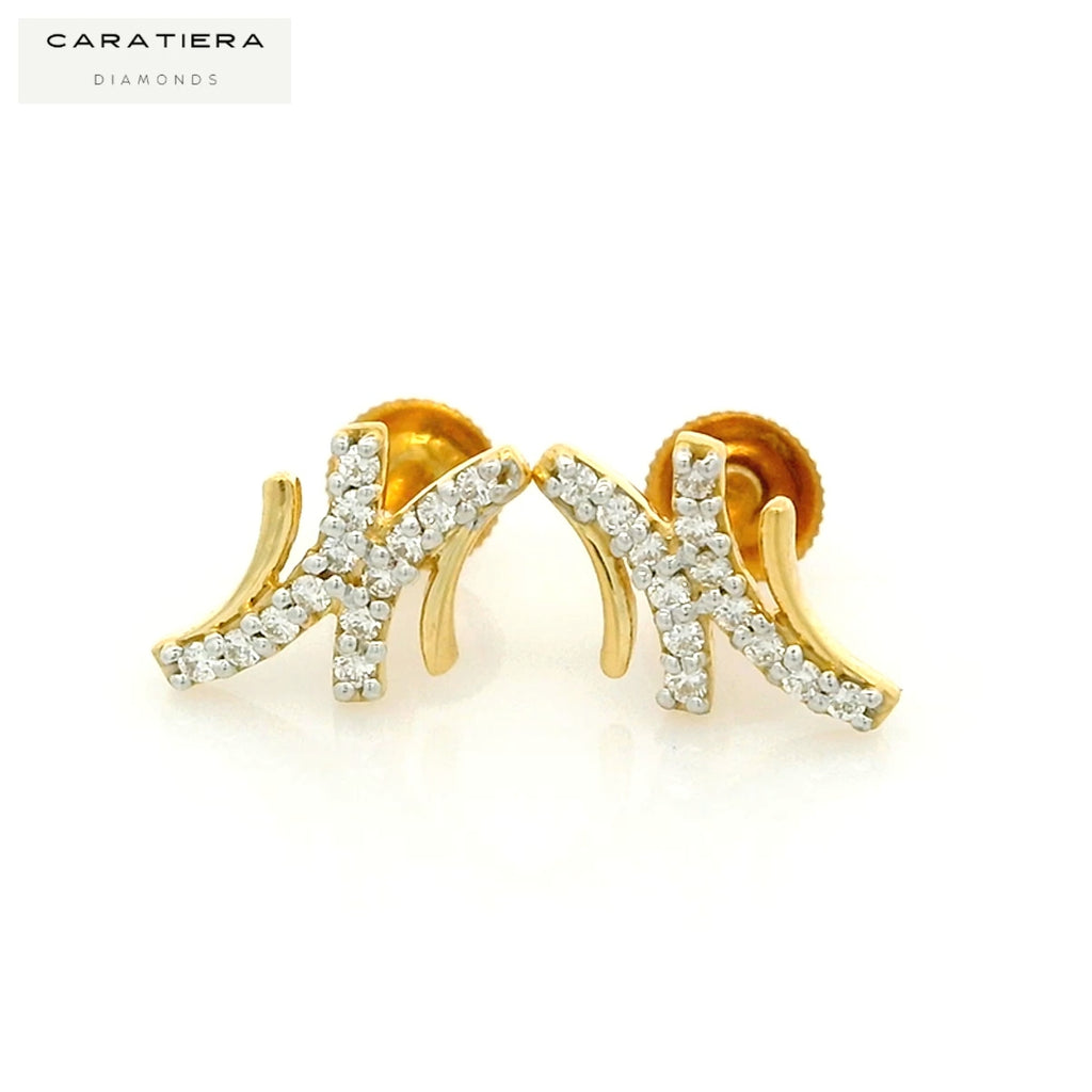 Astral Curve Diamond Studs  - STDD739