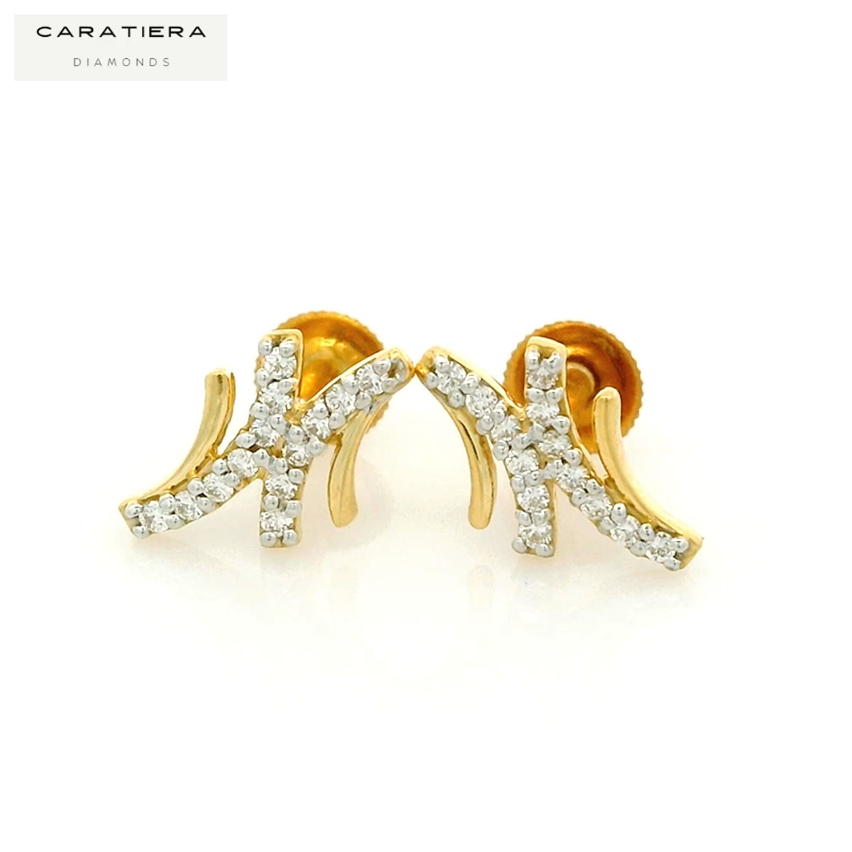 Astral Curve Diamond Studs  - STDD739