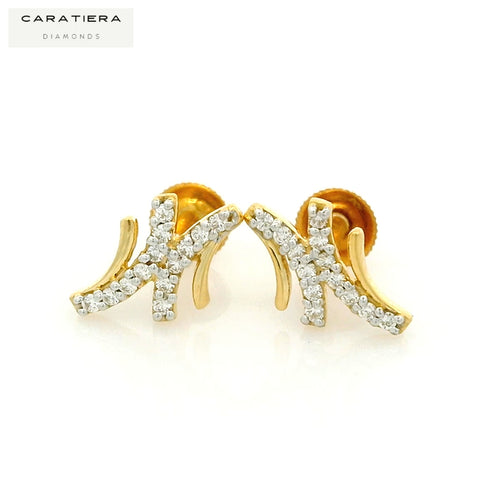 Astral Curve Diamond Studs  - STDD739