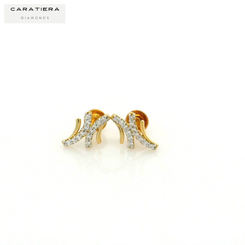 Astral Curve Diamond Studs  - STDD739