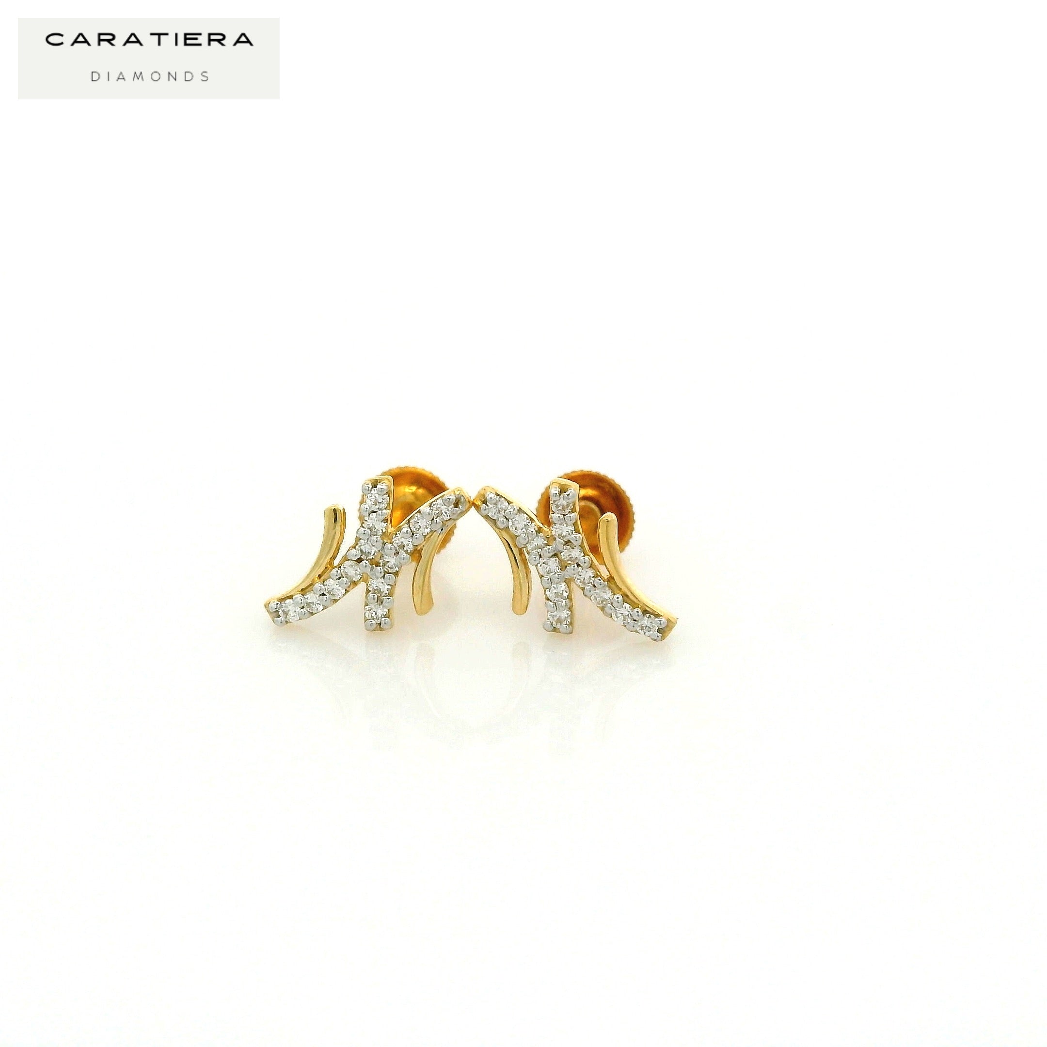 Astral Curve Diamond Studs  - STDD739