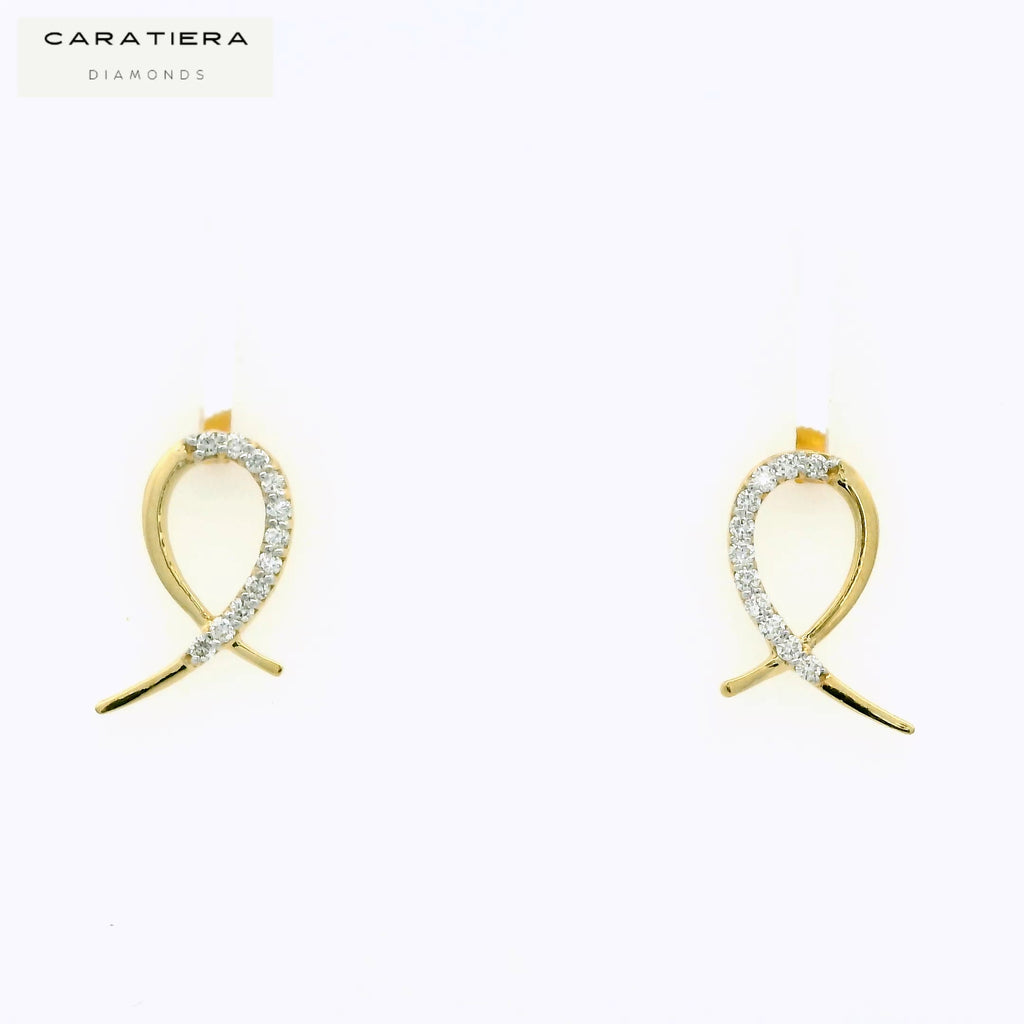 The Twirl Diamond Studs   -STDD849