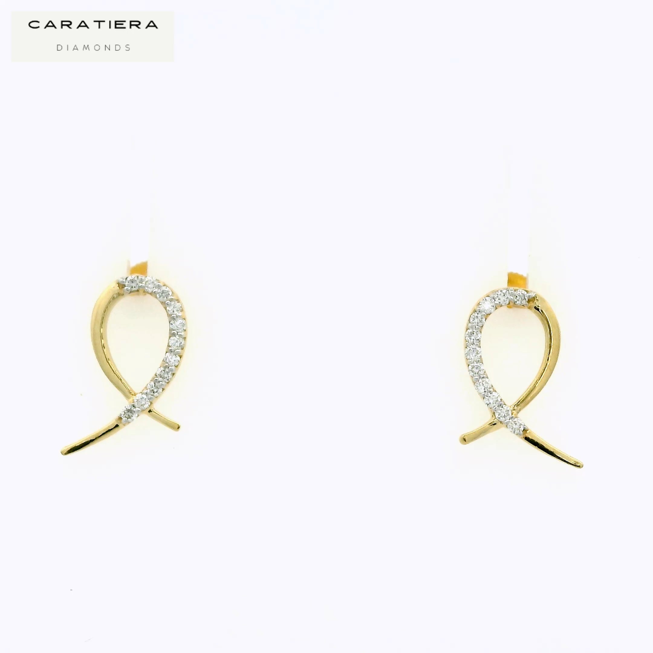 The Twirl Diamond Studs   -STDD849