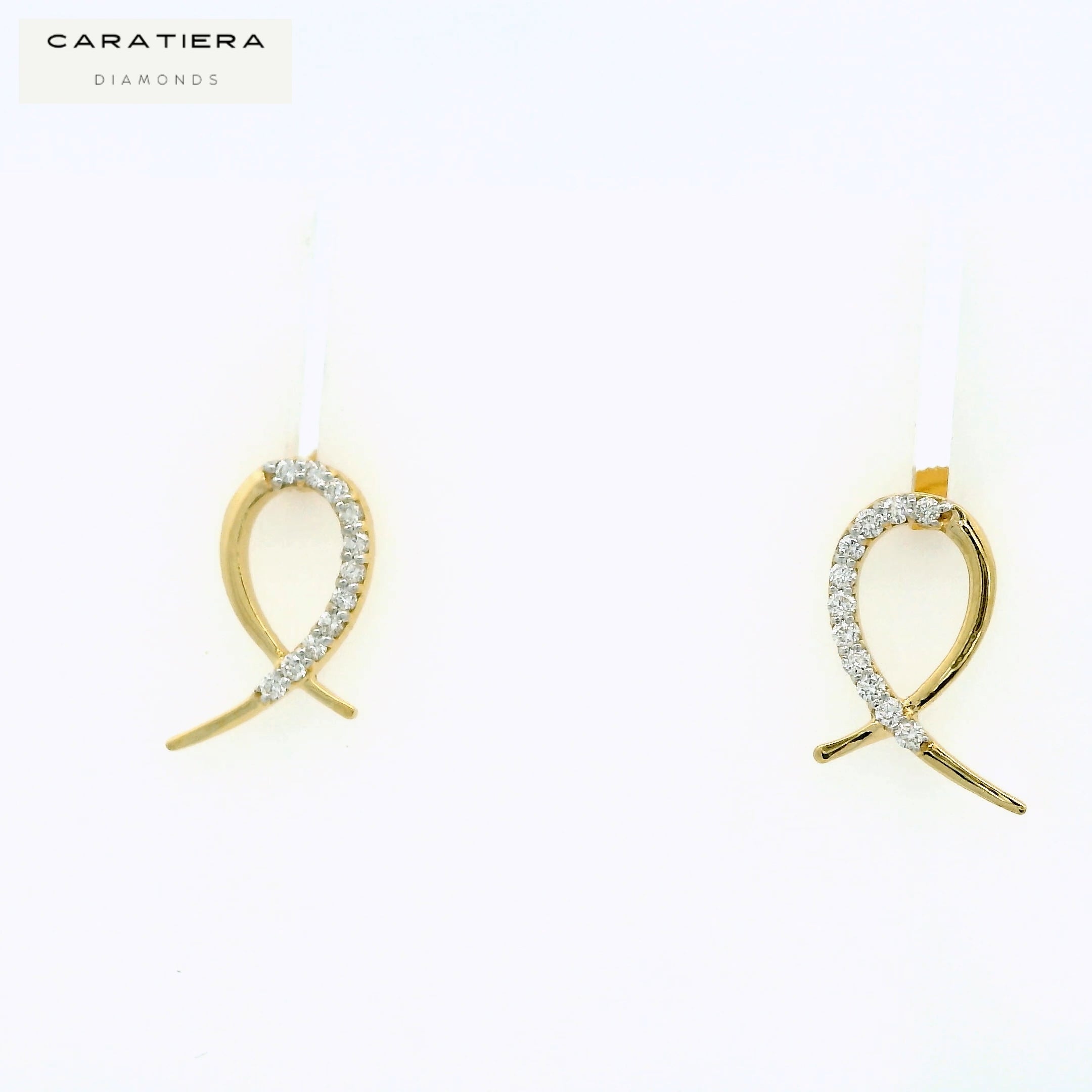 The Twirl Diamond Studs   -STDD849