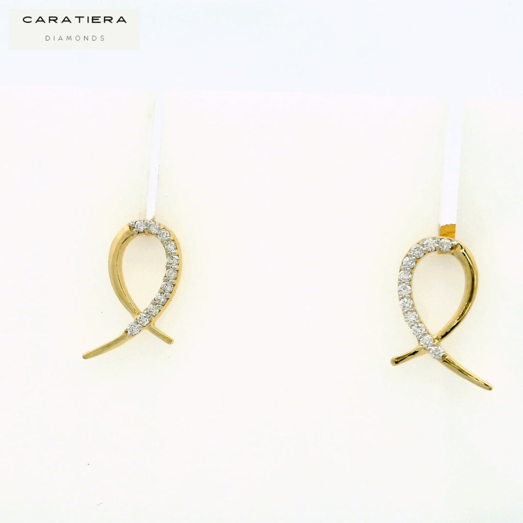 The Twirl Diamond Studs   -STDD849