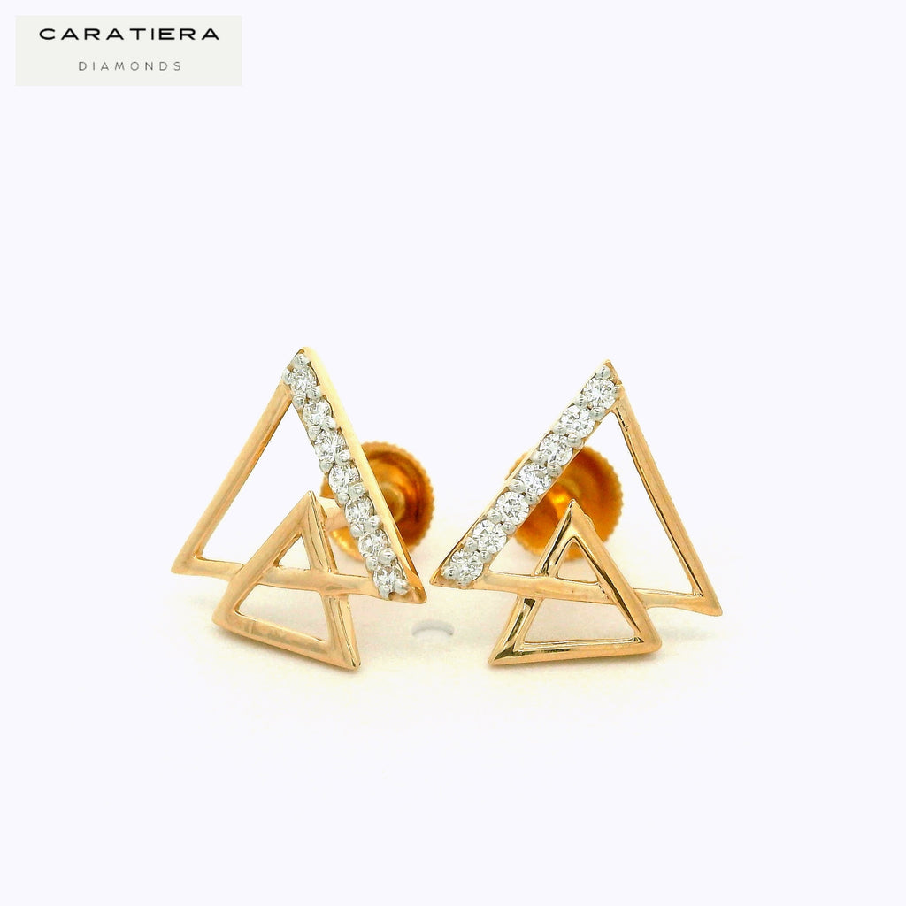 Geometric Trillium Studs   - STDD628