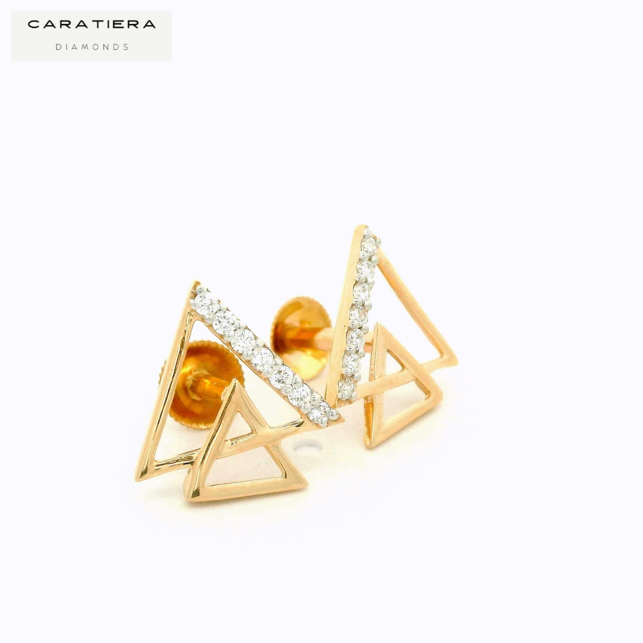 Geometric Trillium Studs   - STDD628