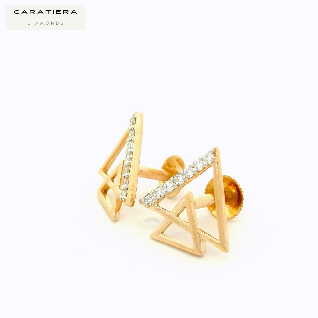 Geometric Trillium Studs   - STDD628