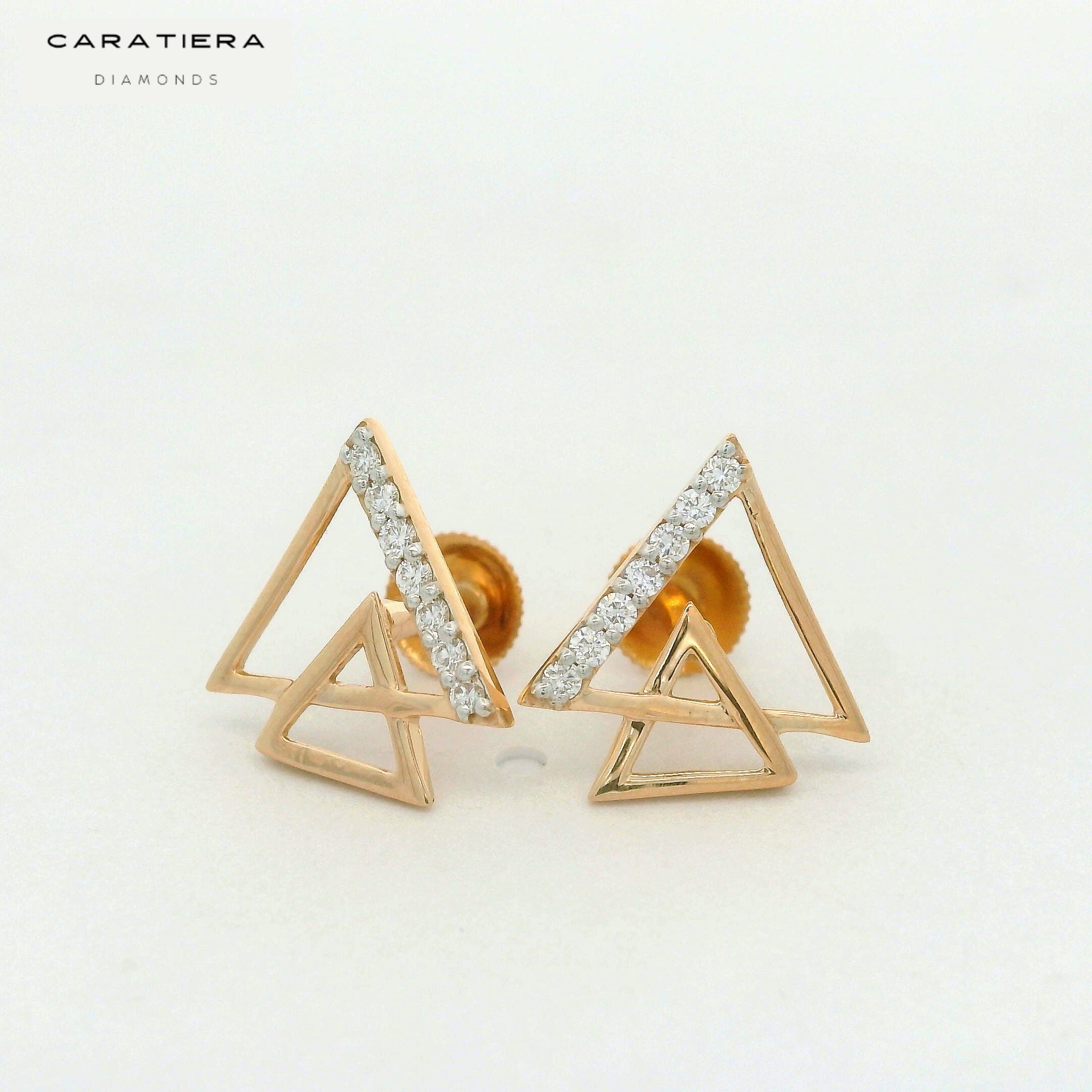 Geometric Trillium Studs   - STDD628