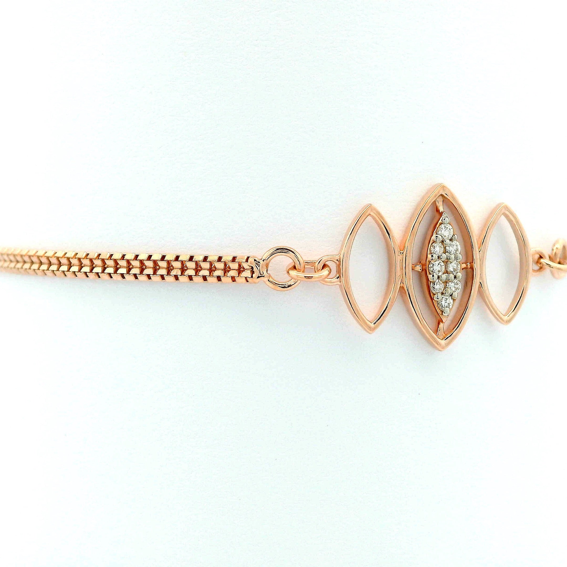 Rose Gold Trinity Sparkle Band  -TBC57